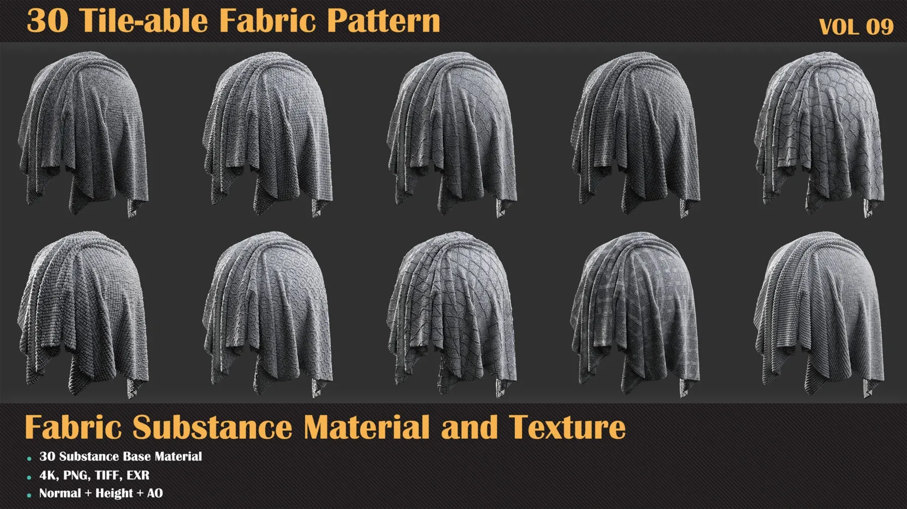 30 Tile-able Fabric Pattern - VOL 09