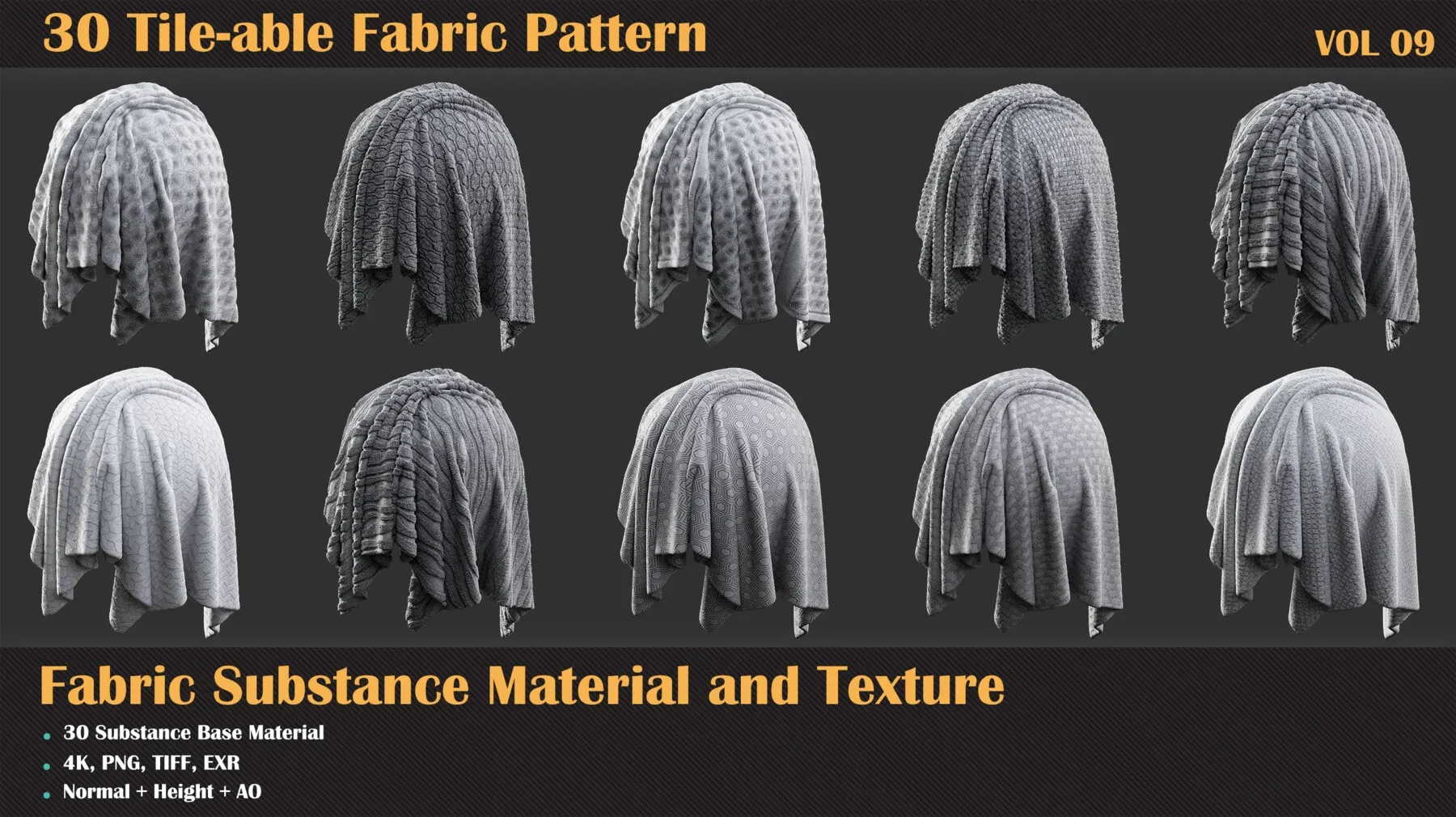 30 Tile-able Fabric Pattern - VOL 09