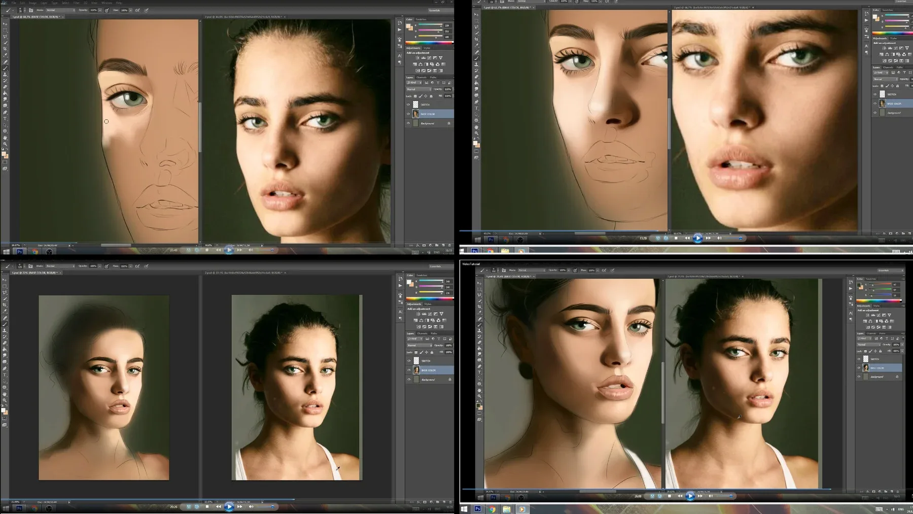 Portrait Painting in Photoshop Video Tutorial