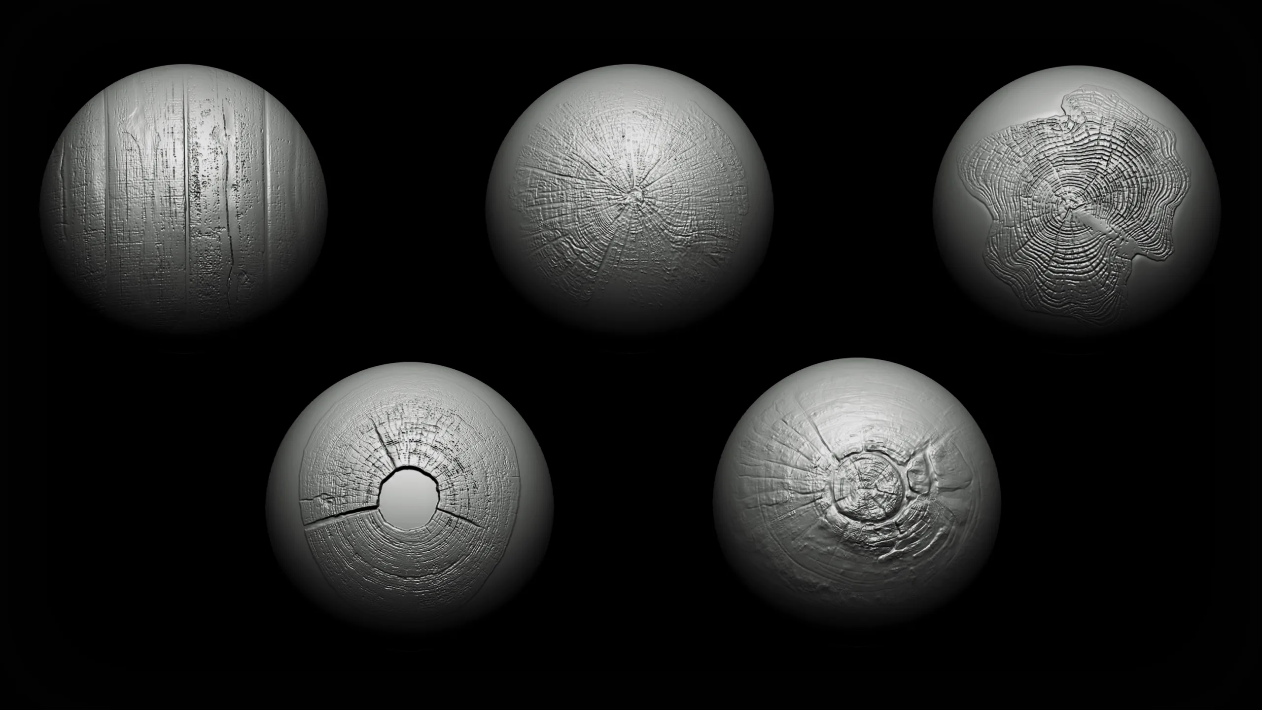 Zbrush + Blender - 40 Wood Details VDM Brush