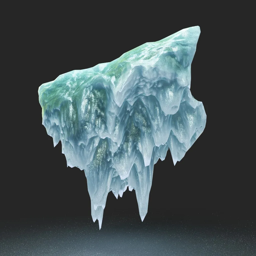 Low poly Curve Ice Spike 230503