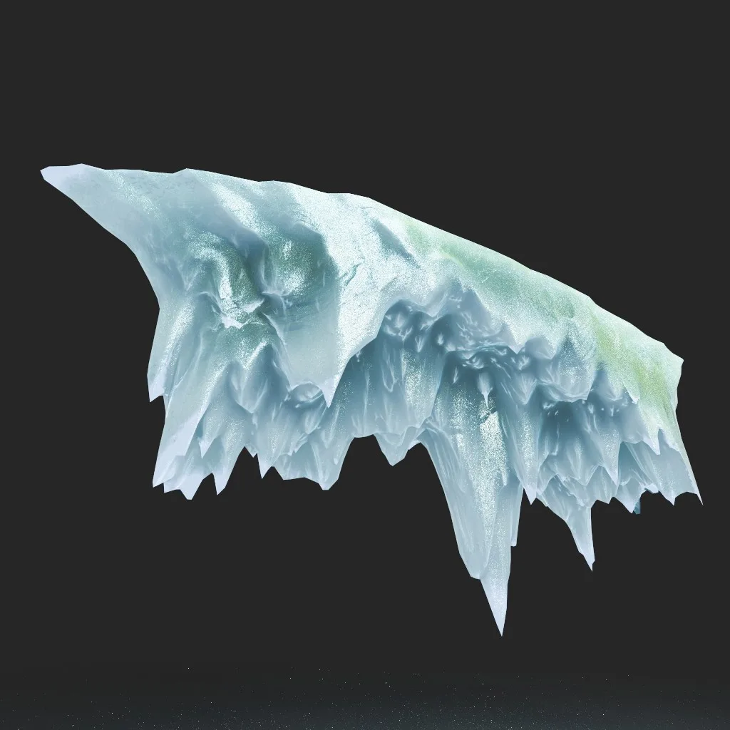 Low poly Curve Ice Spike 230503