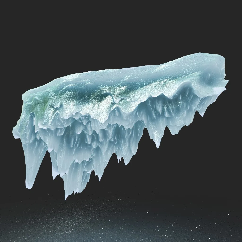 Low poly Curve Ice Spike 230503