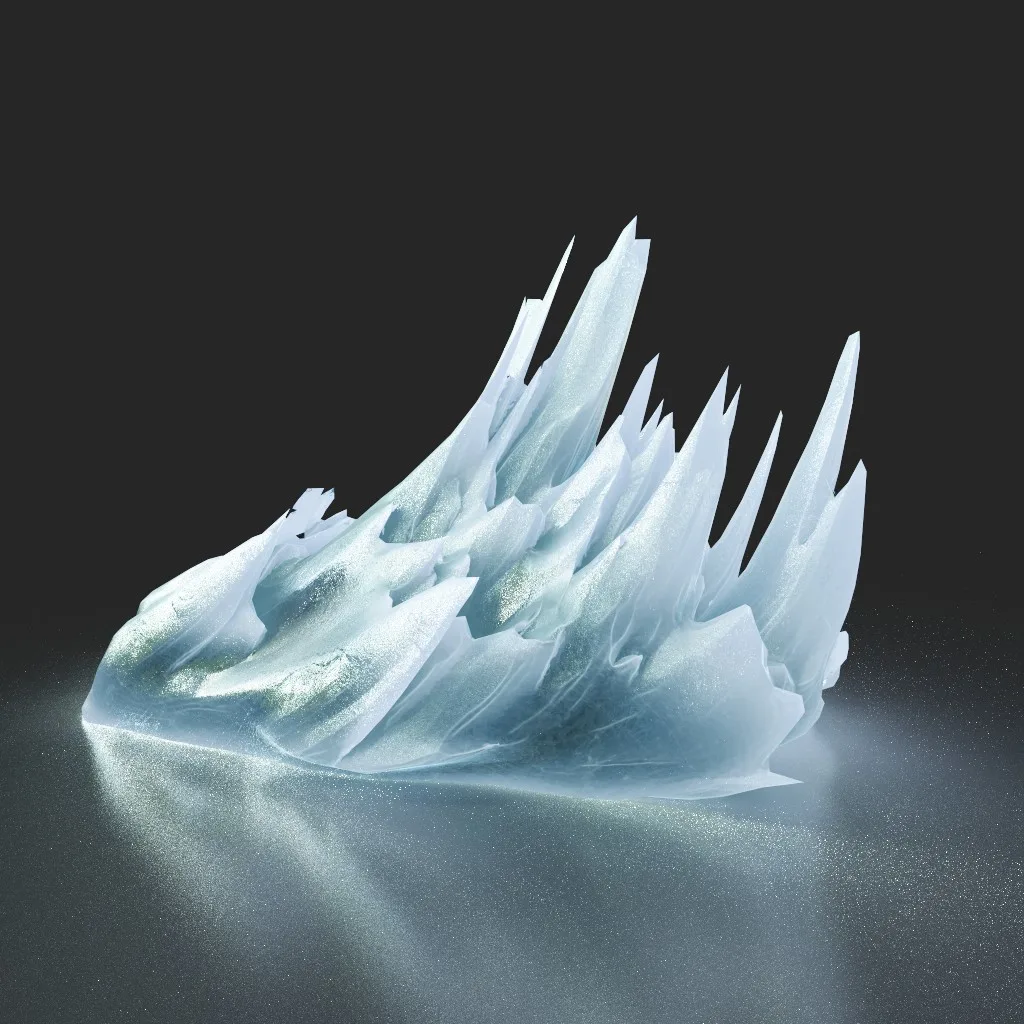 Low poly Curve Ice Spike 230503