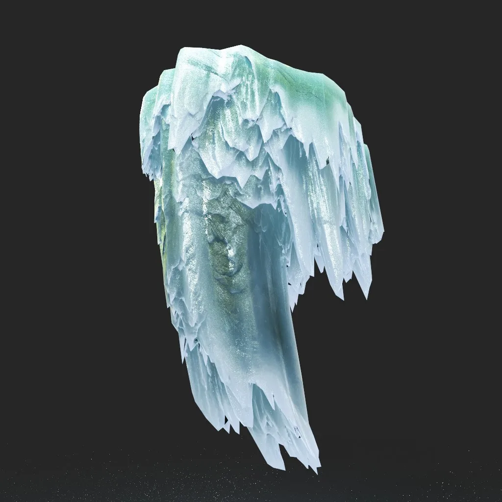 Low poly Curve Ice Spike 230503