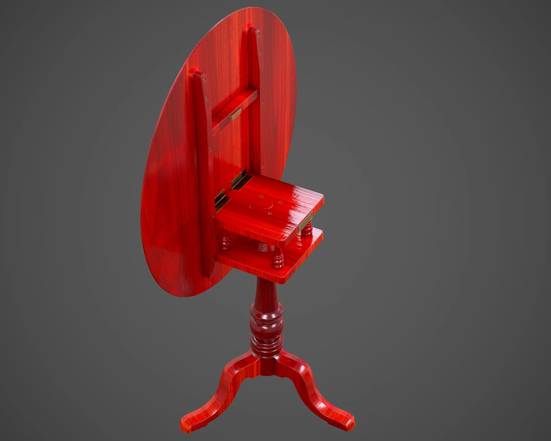 Tilt Top Table Low Poly FlippedNormals