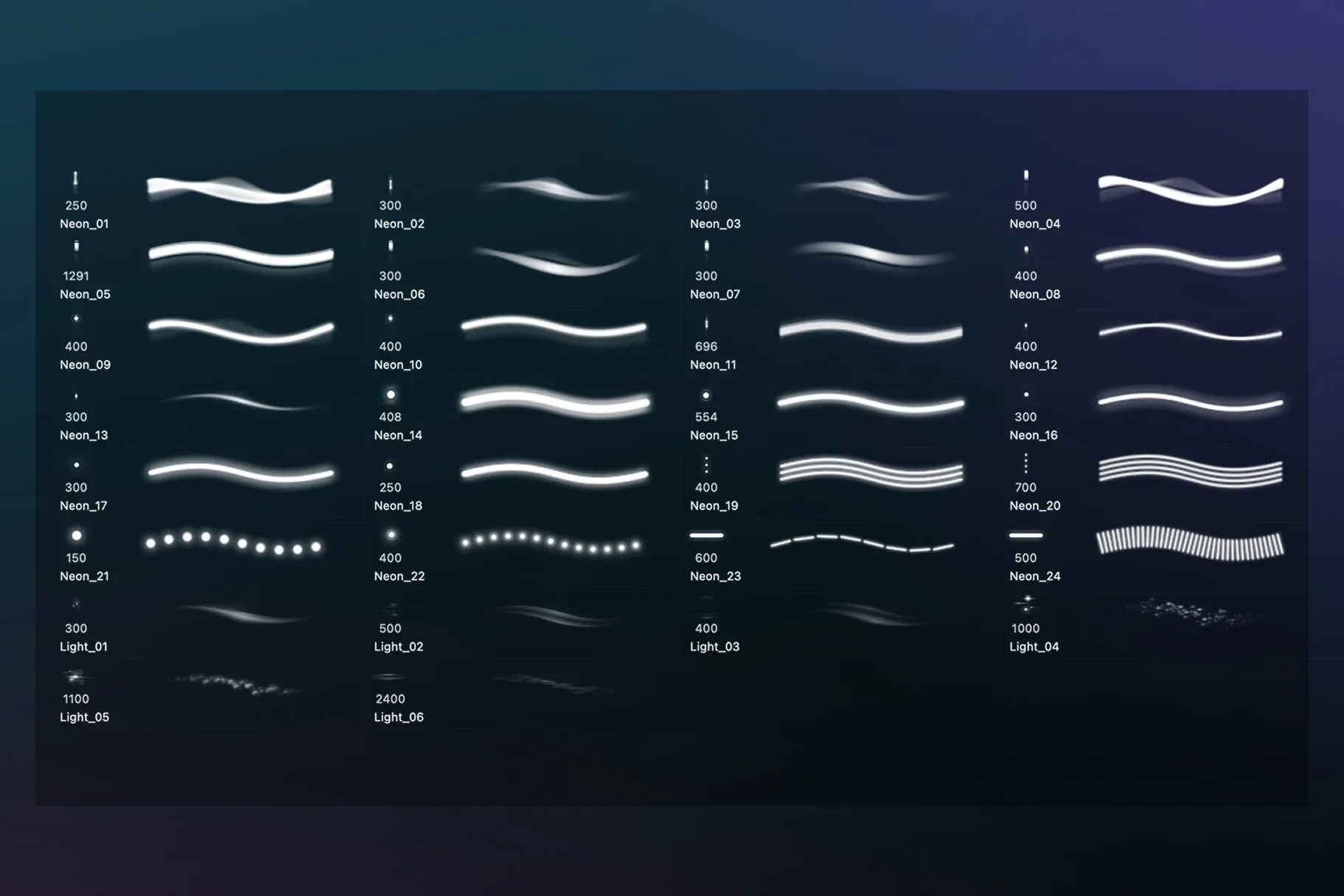 NEON Brush Set