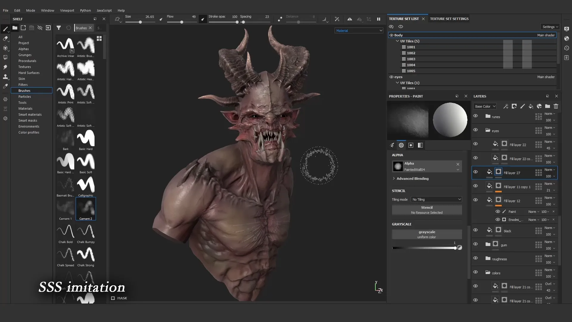 Procedural textures for creature | Substance painter workflow [RUS\ENG]