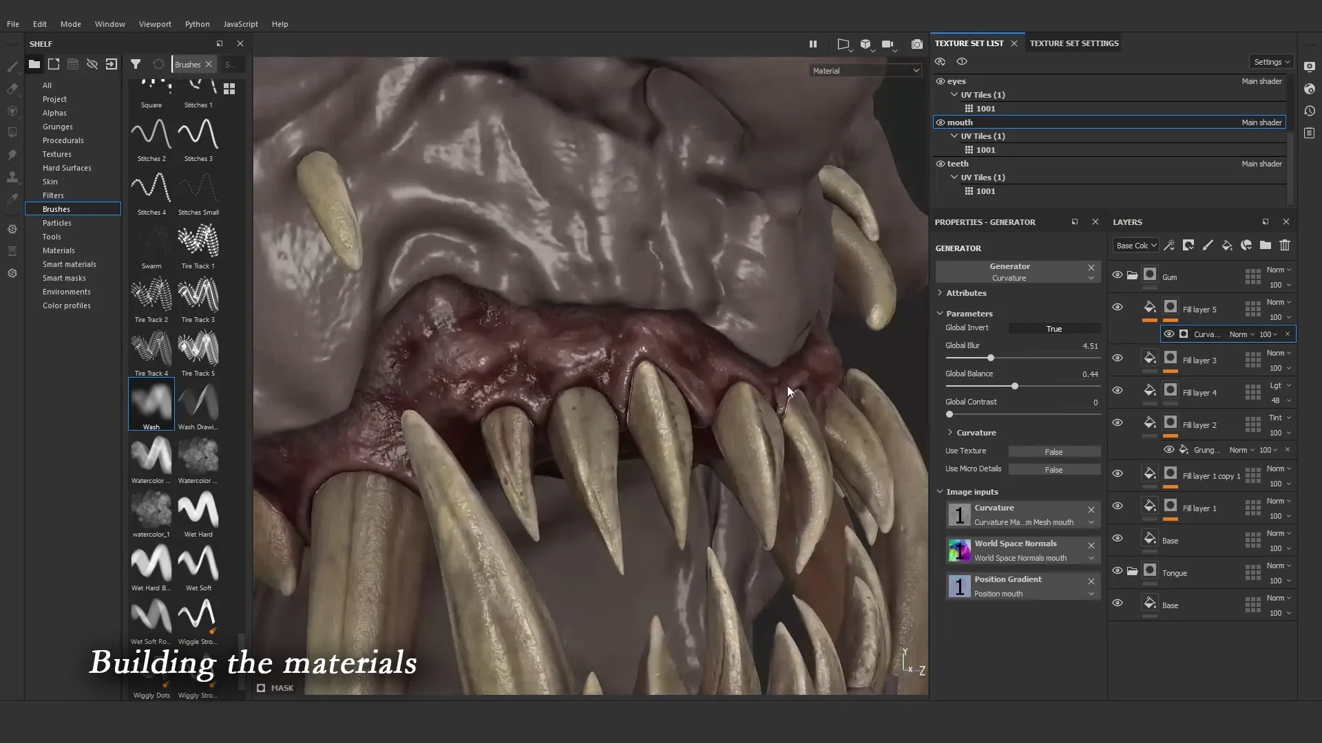 Procedural textures for creature | Substance painter workflow [RUS\ENG]