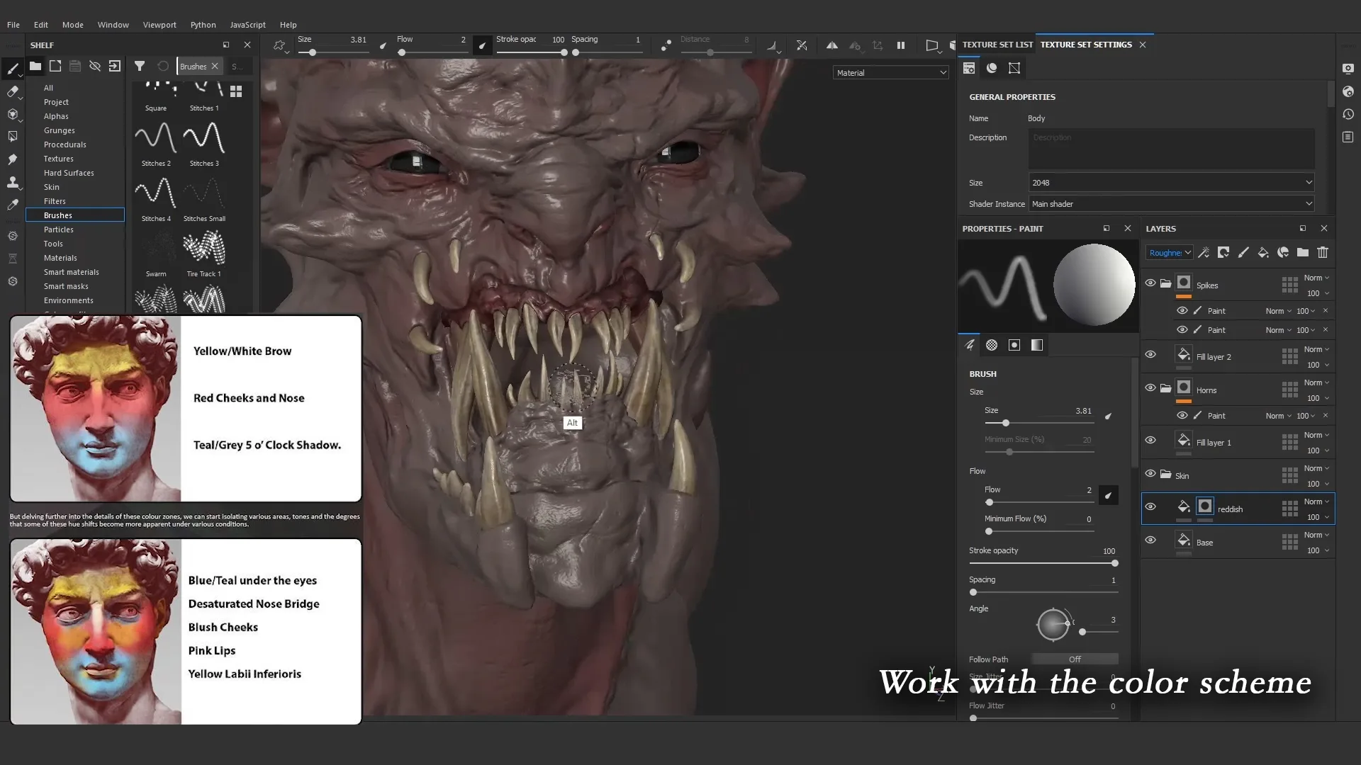 Procedural textures for creature | Substance painter workflow [RUS\ENG]