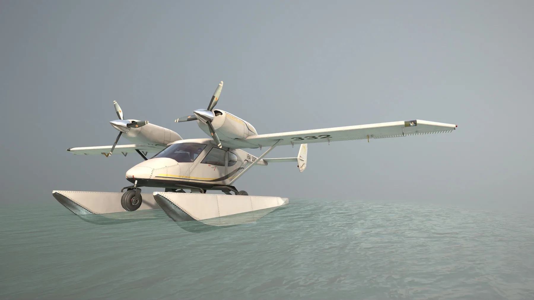 Airplane Accord-201 Floatsplane with four liveries