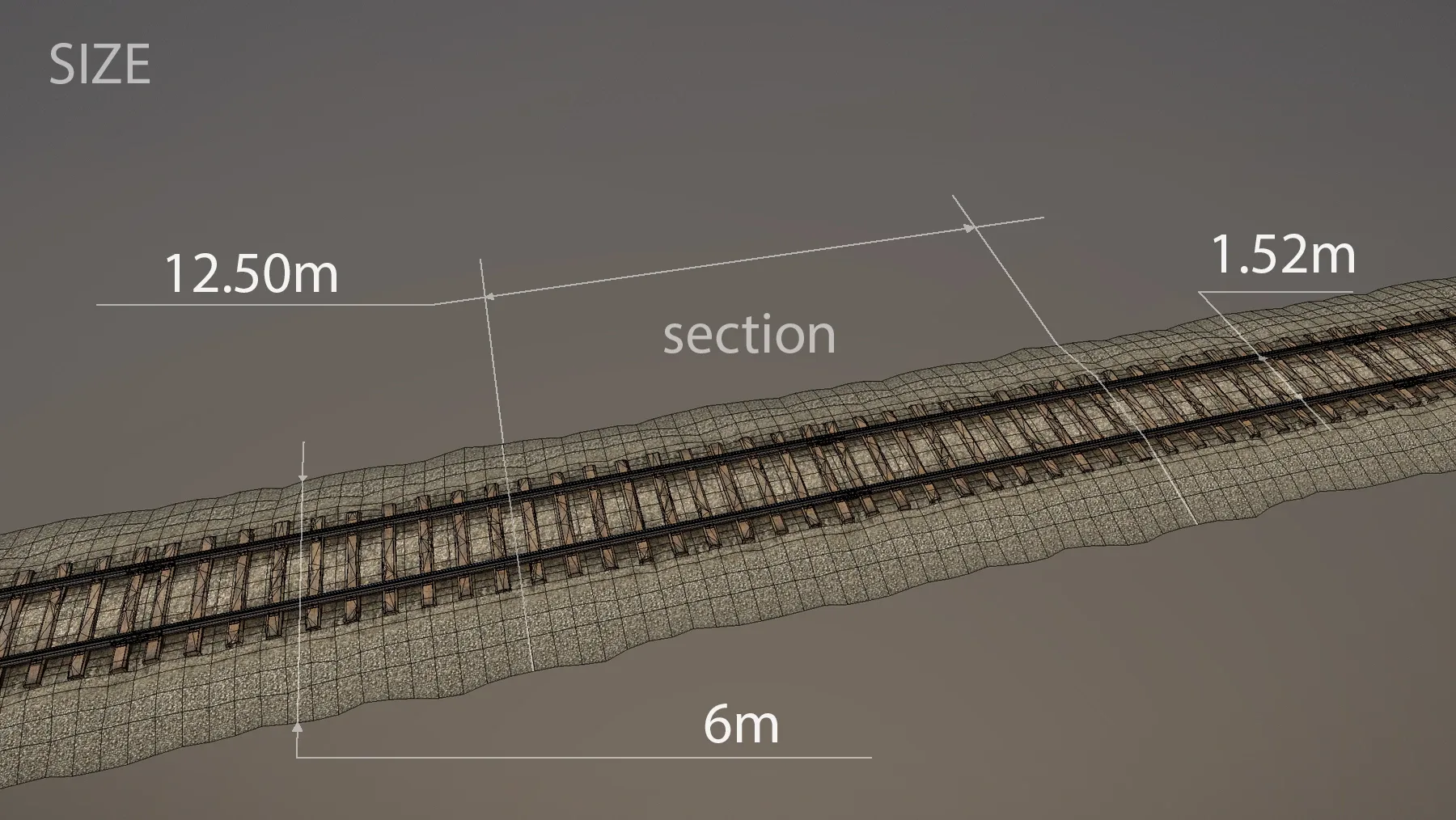 Old Railway section 12.5m (1.52m)