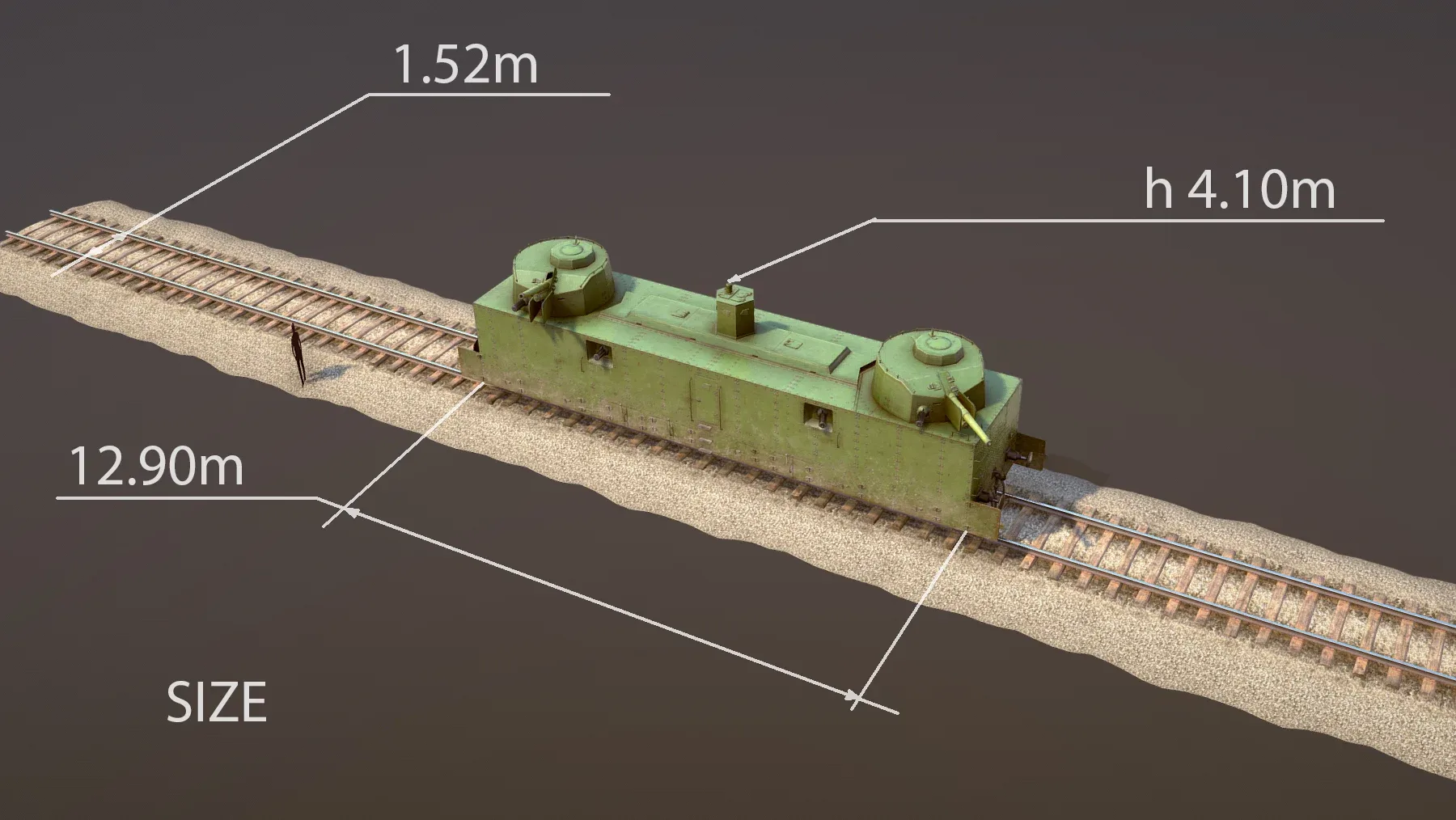 Armored Train PL-37 Railway Light Artillery Wagon