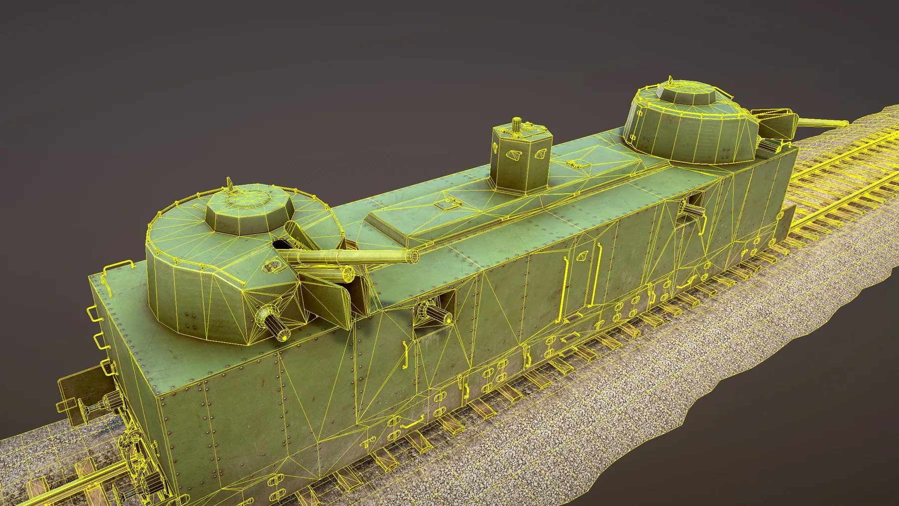 Armored Train PL-37 Railway Light Artillery Wagon