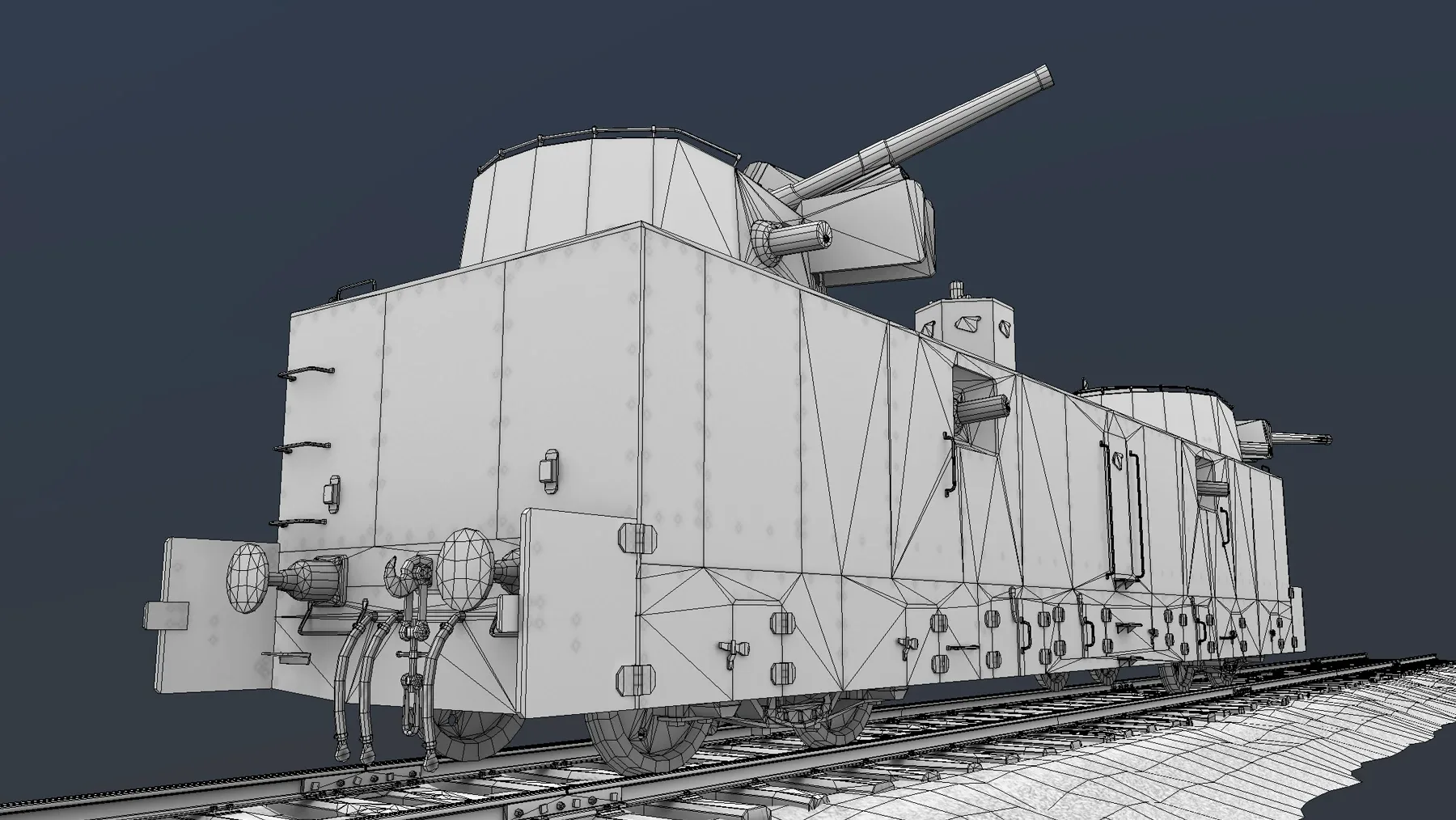 Armored Train PL-37 Railway Light Artillery Wagon