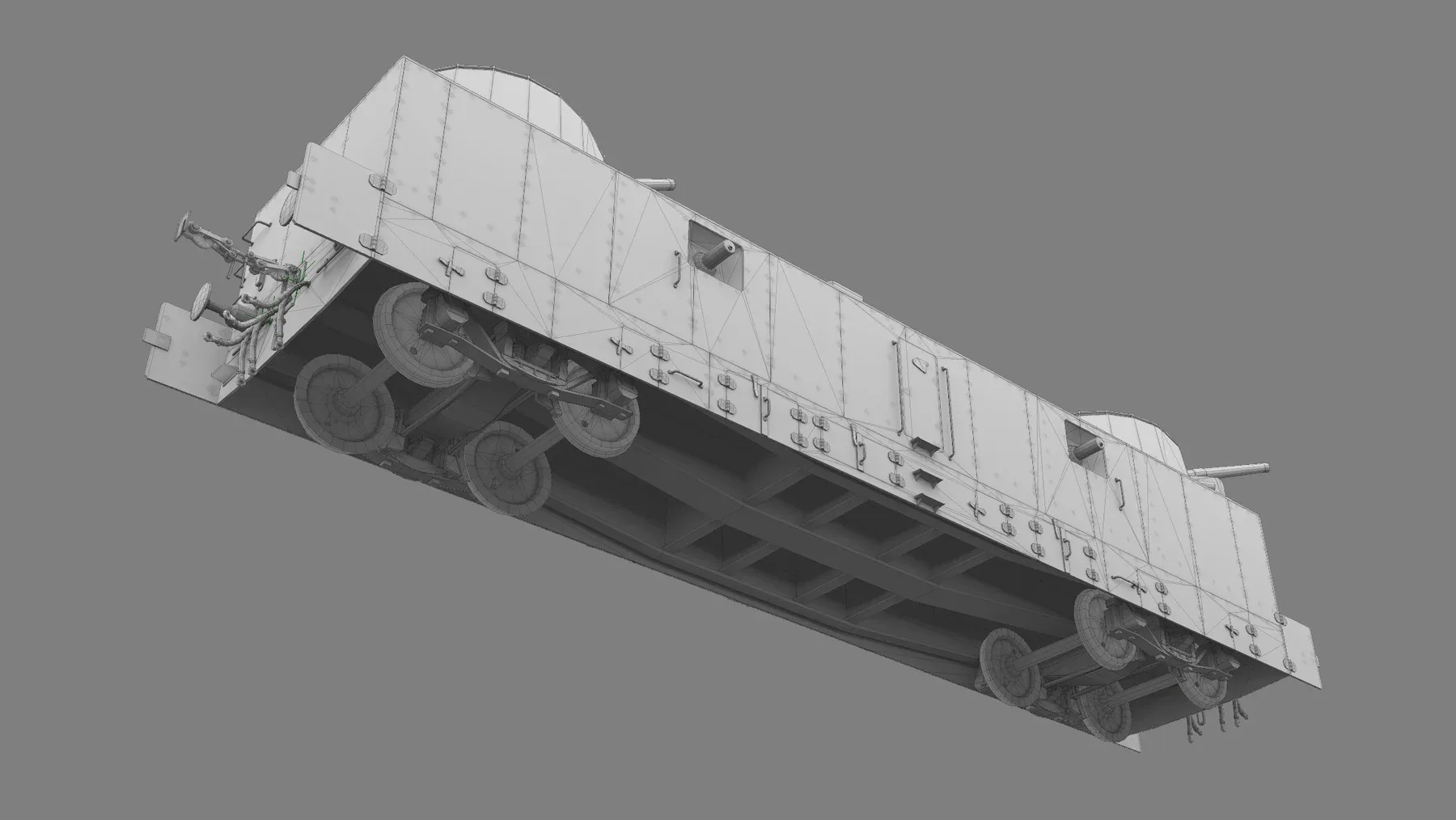 Armored Train PL-37 Railway Light Artillery Wagon