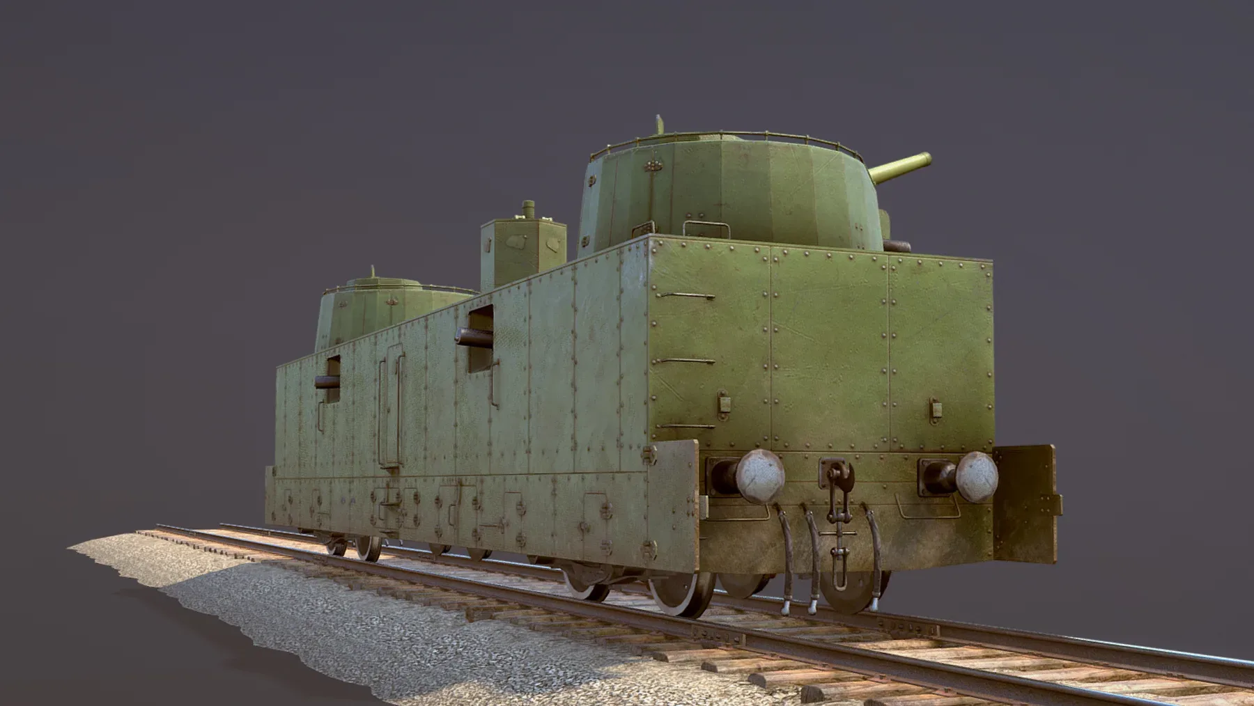 Armored Train PL-37 Railway Light Artillery Wagon