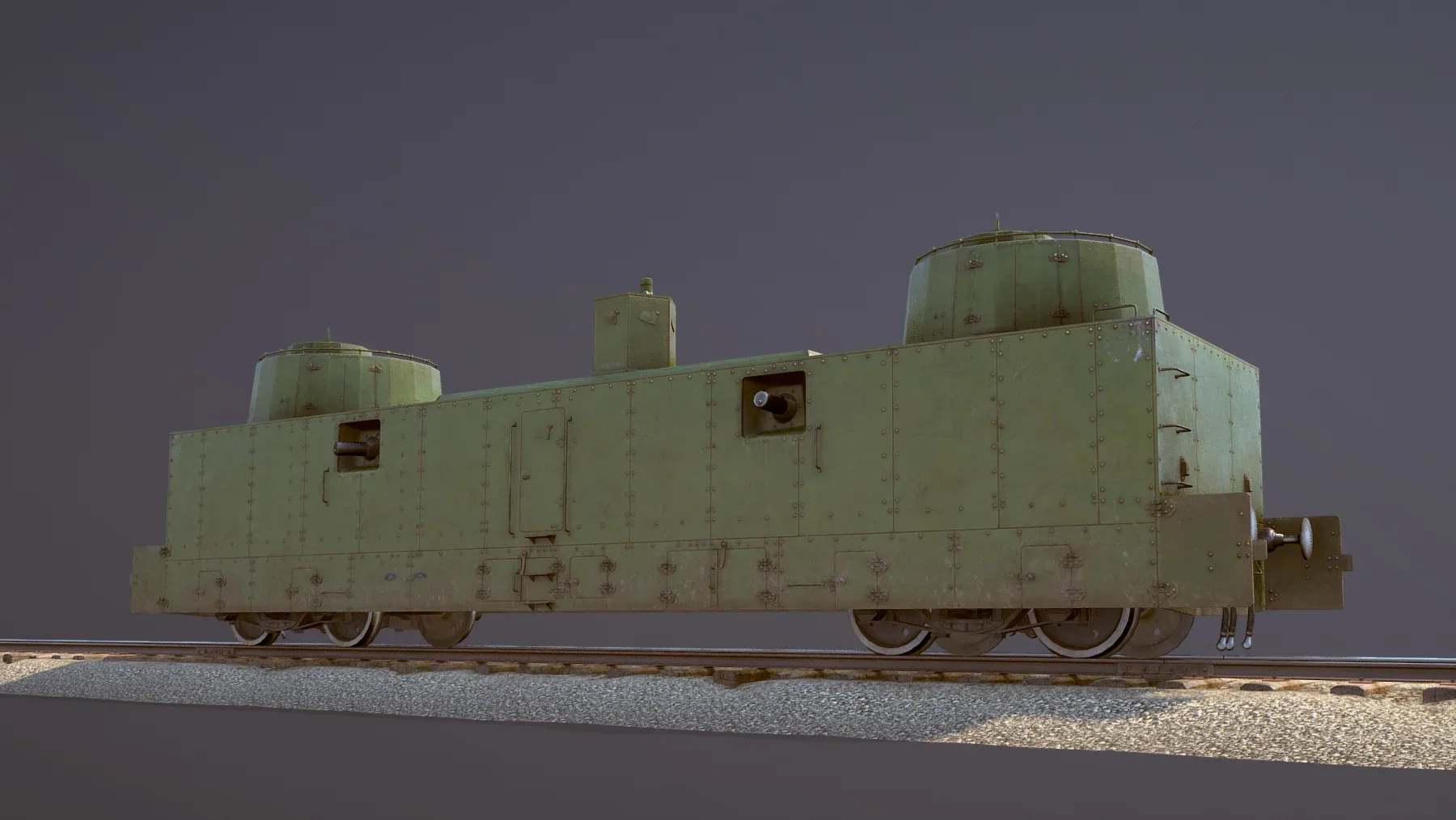 Armored Train PL-37 Railway Light Artillery Wagon