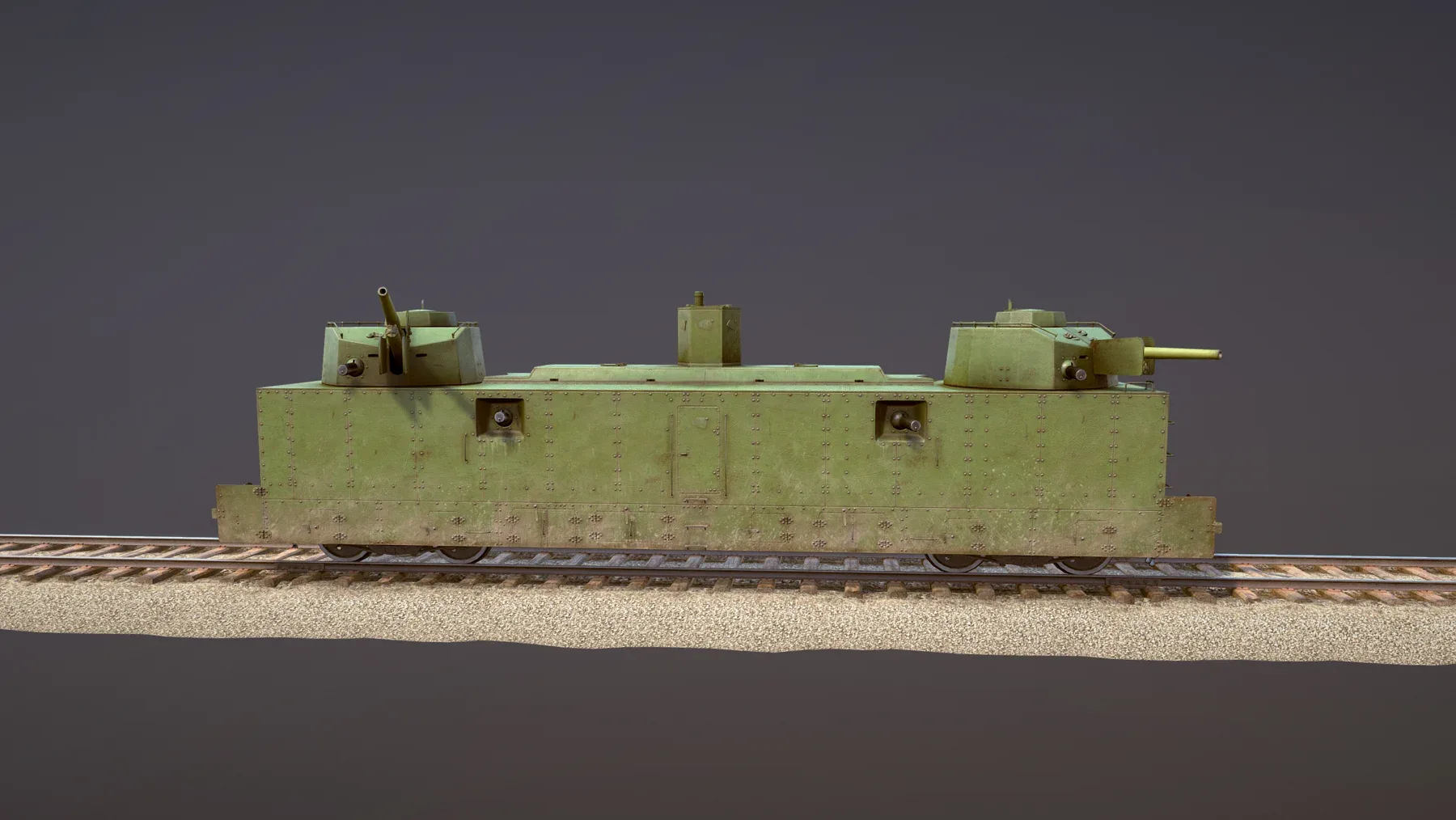 Armored Train PL-37 Railway Light Artillery Wagon