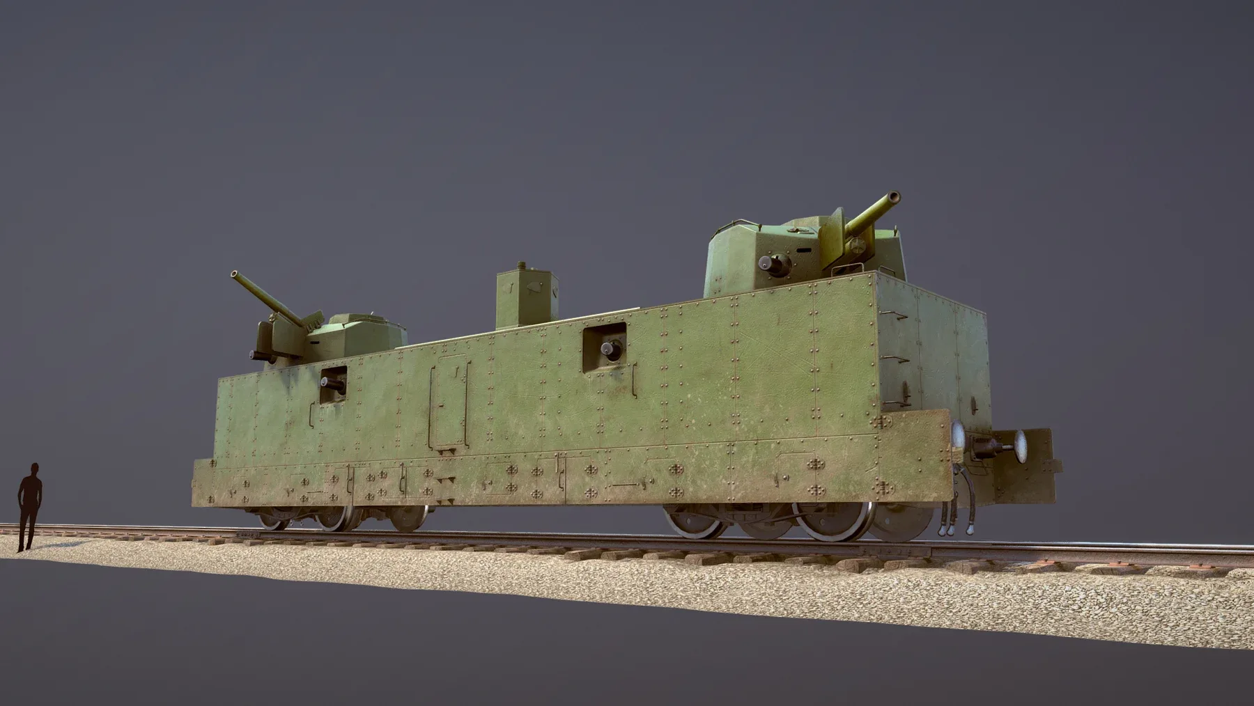 Armored Train PL-37 Railway Light Artillery Wagon