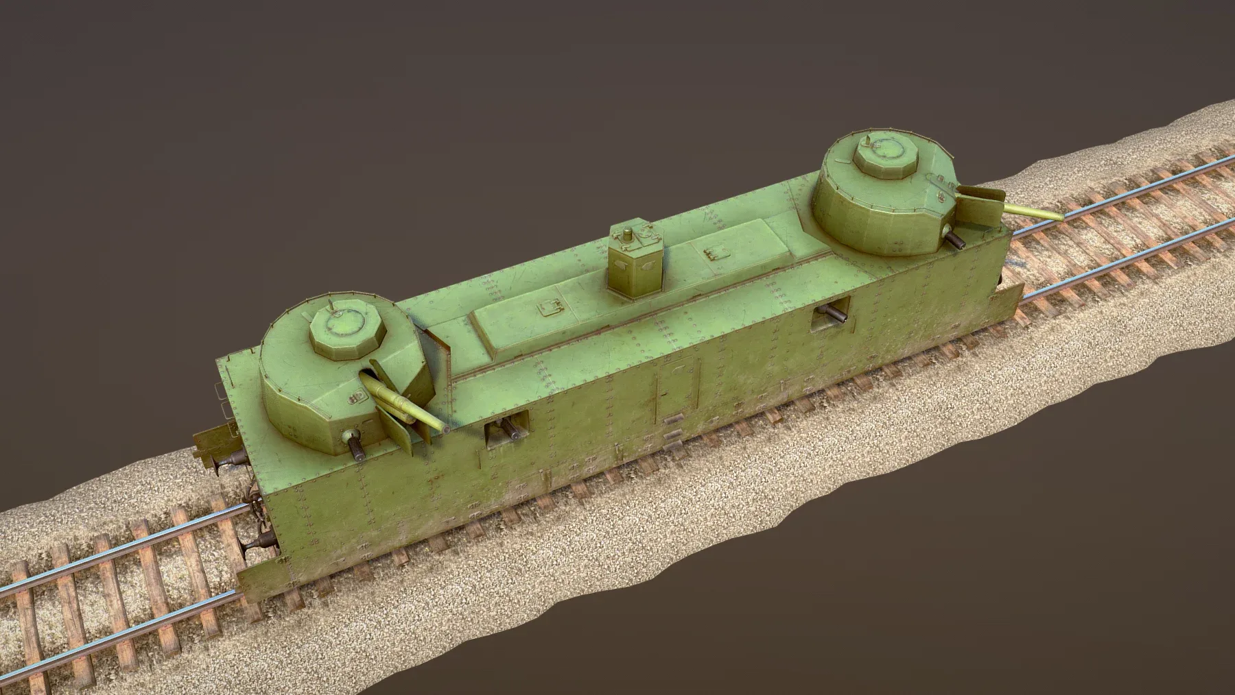 Armored Train PL-37 Railway Light Artillery Wagon