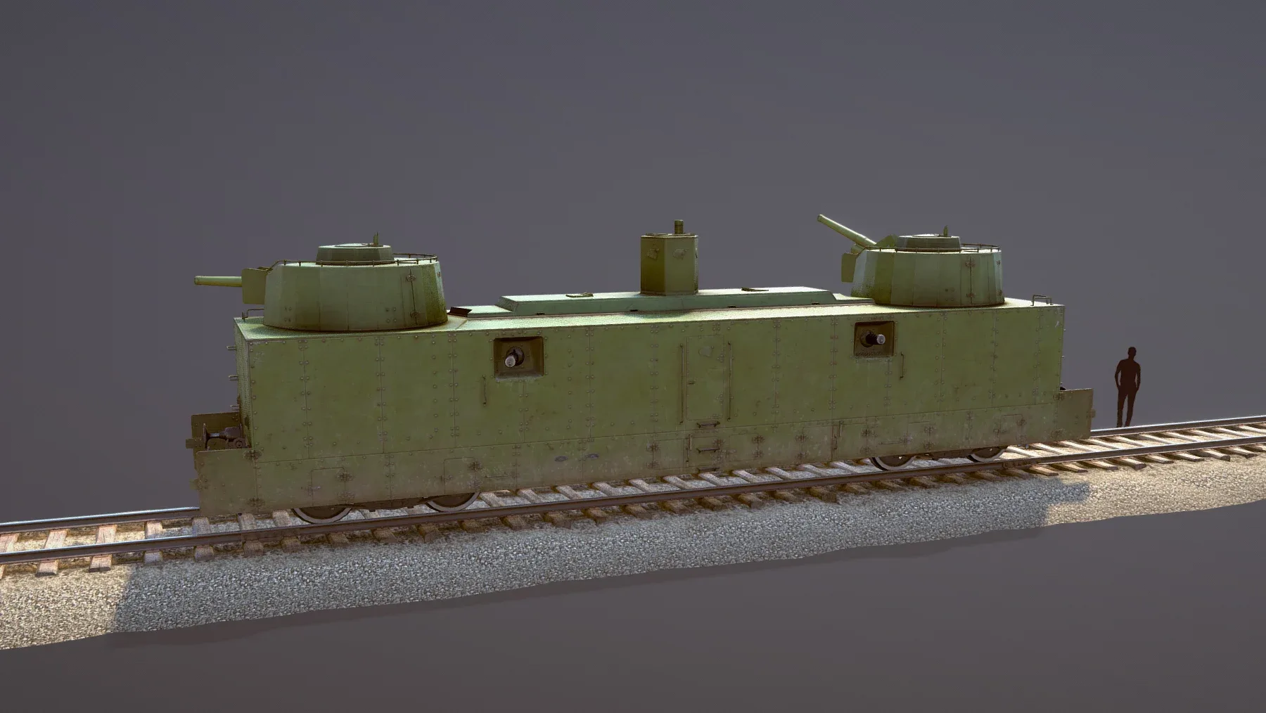 Armored Train PL-37 Railway Light Artillery Wagon