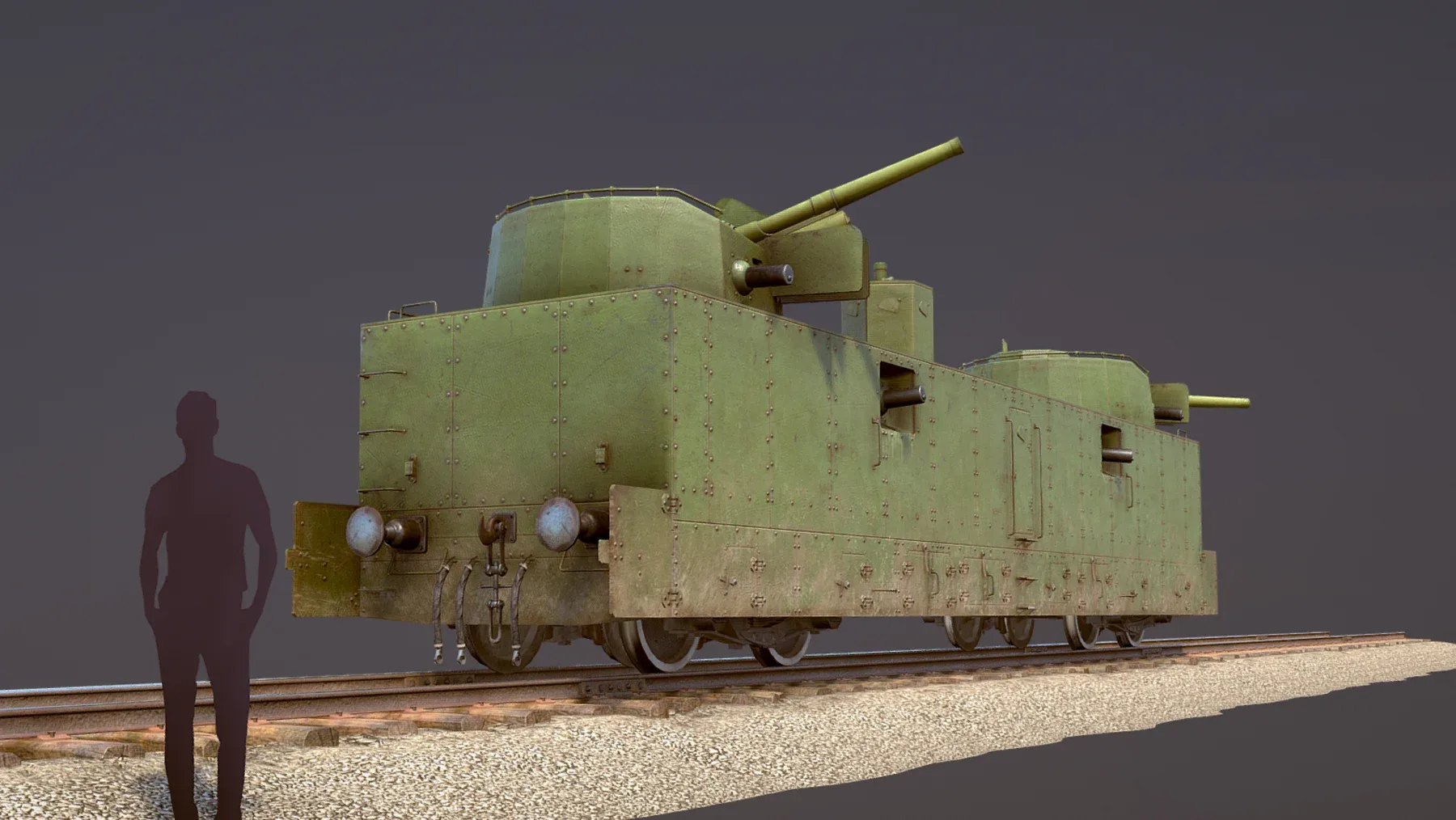 Armored Train PL-37 Railway Light Artillery Wagon