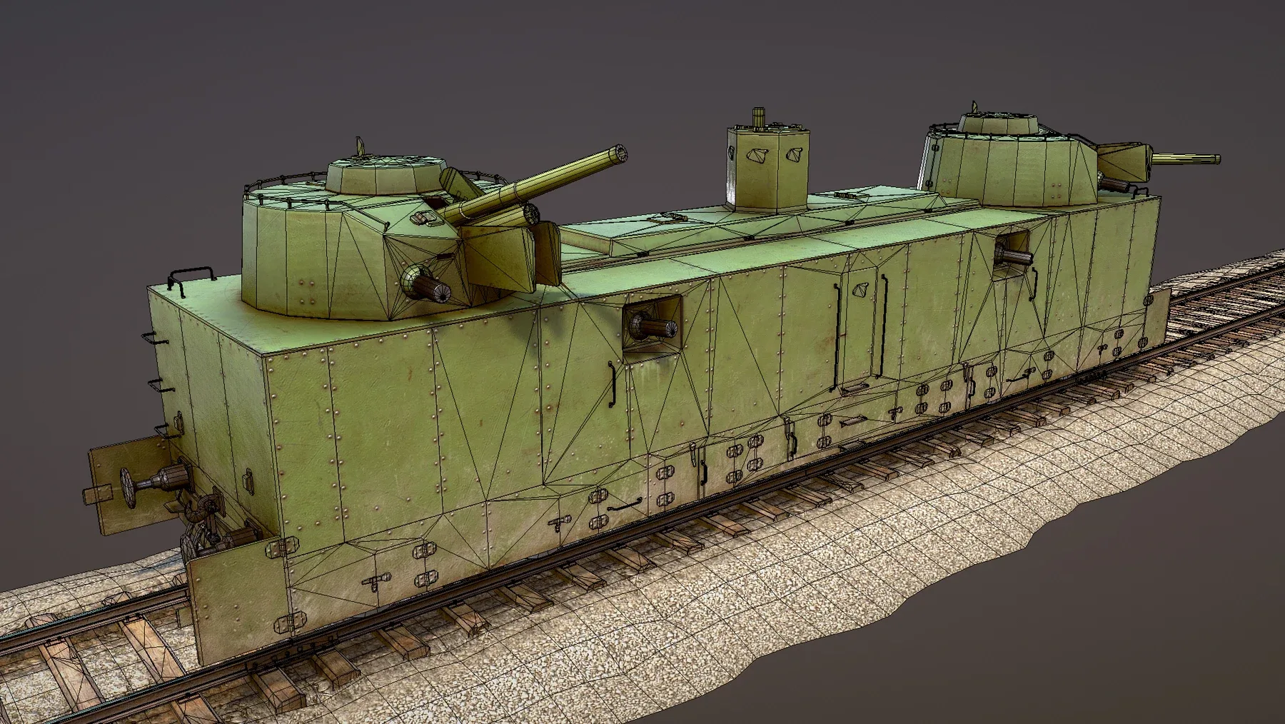 Armored Train PL-37 Railway Light Artillery Wagon