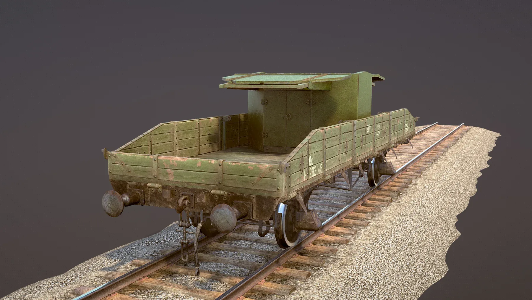 Armored Train SPU-BP Railway Anti-aircraft Platform