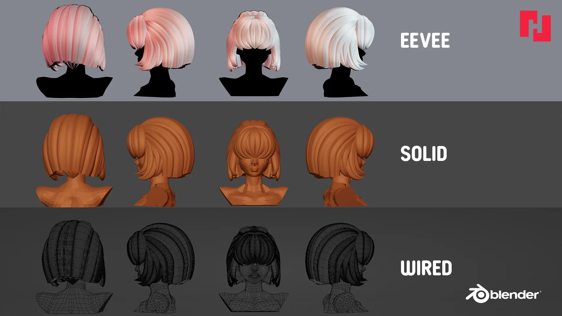 Hair pack 11 models