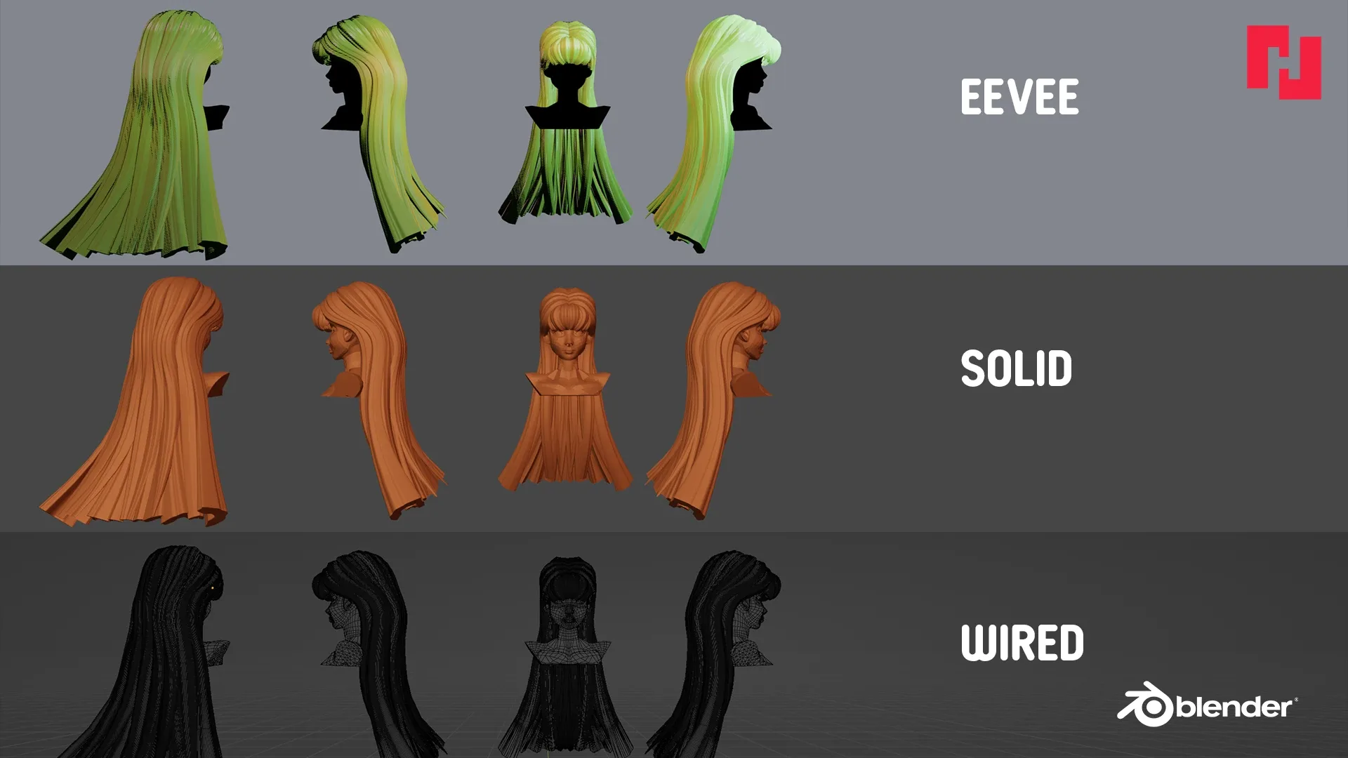 Hair pack 11 models