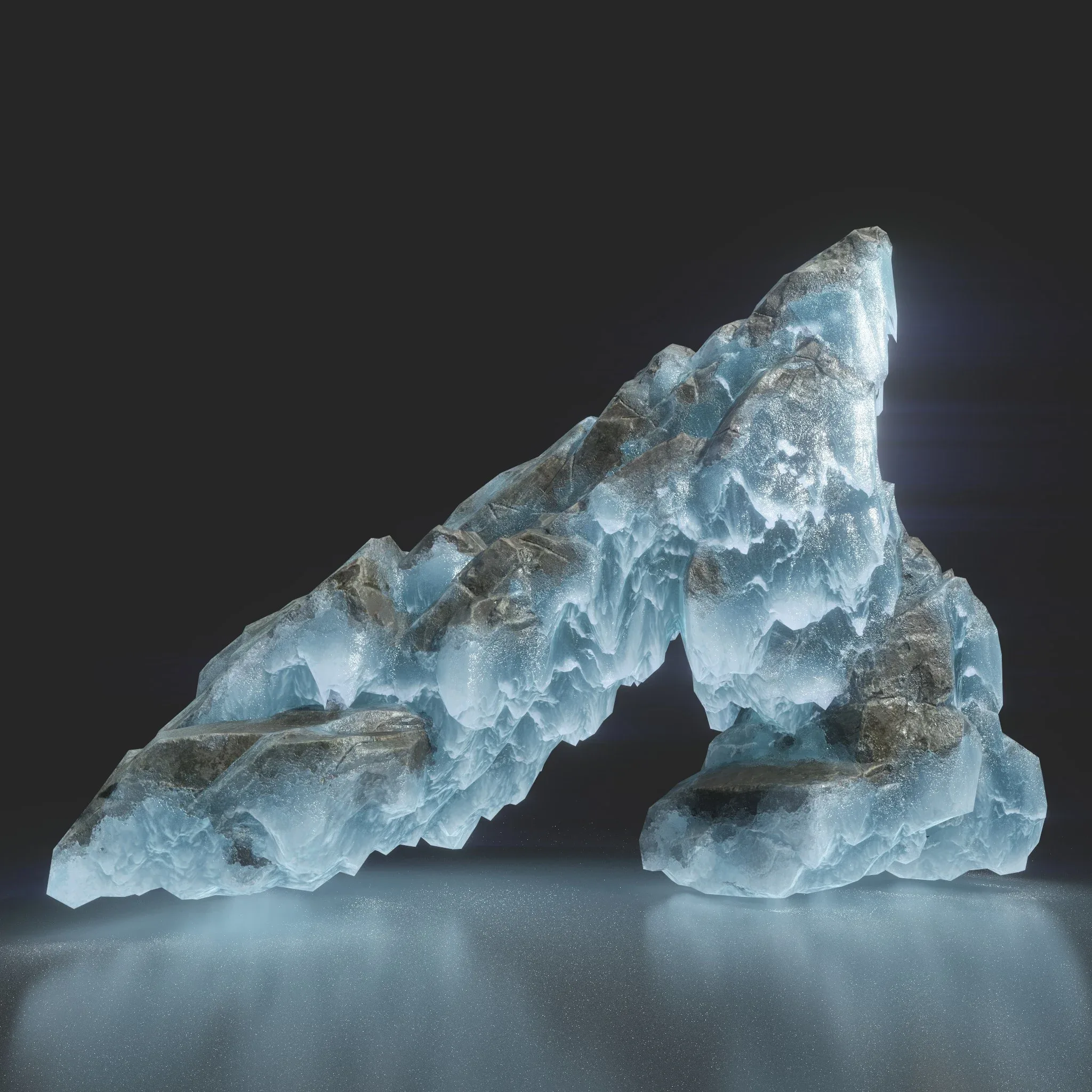 Low poly Frozen Rock 230505