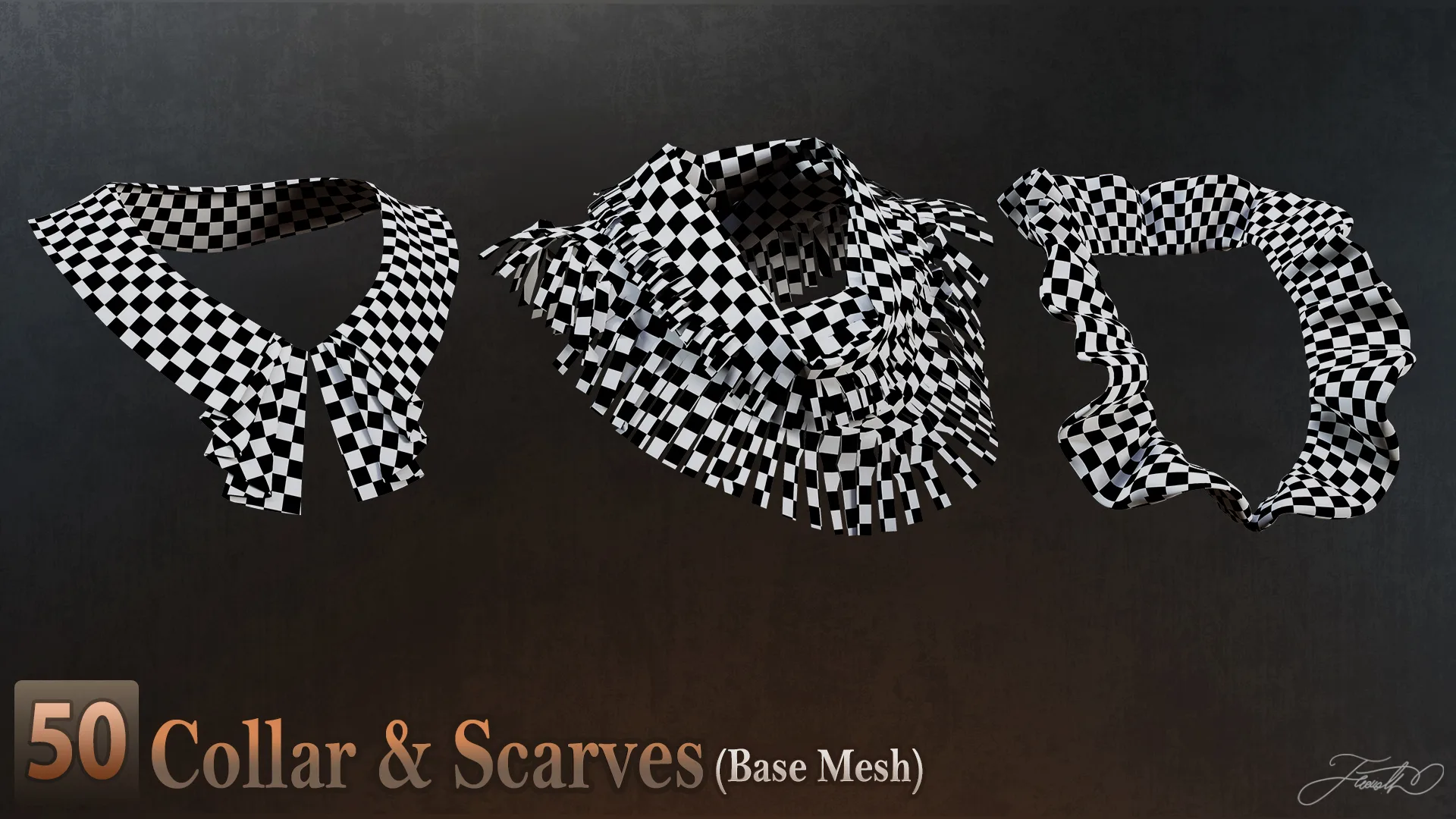 50 Collar & Scarves (Base Mesh) - Vol 01
