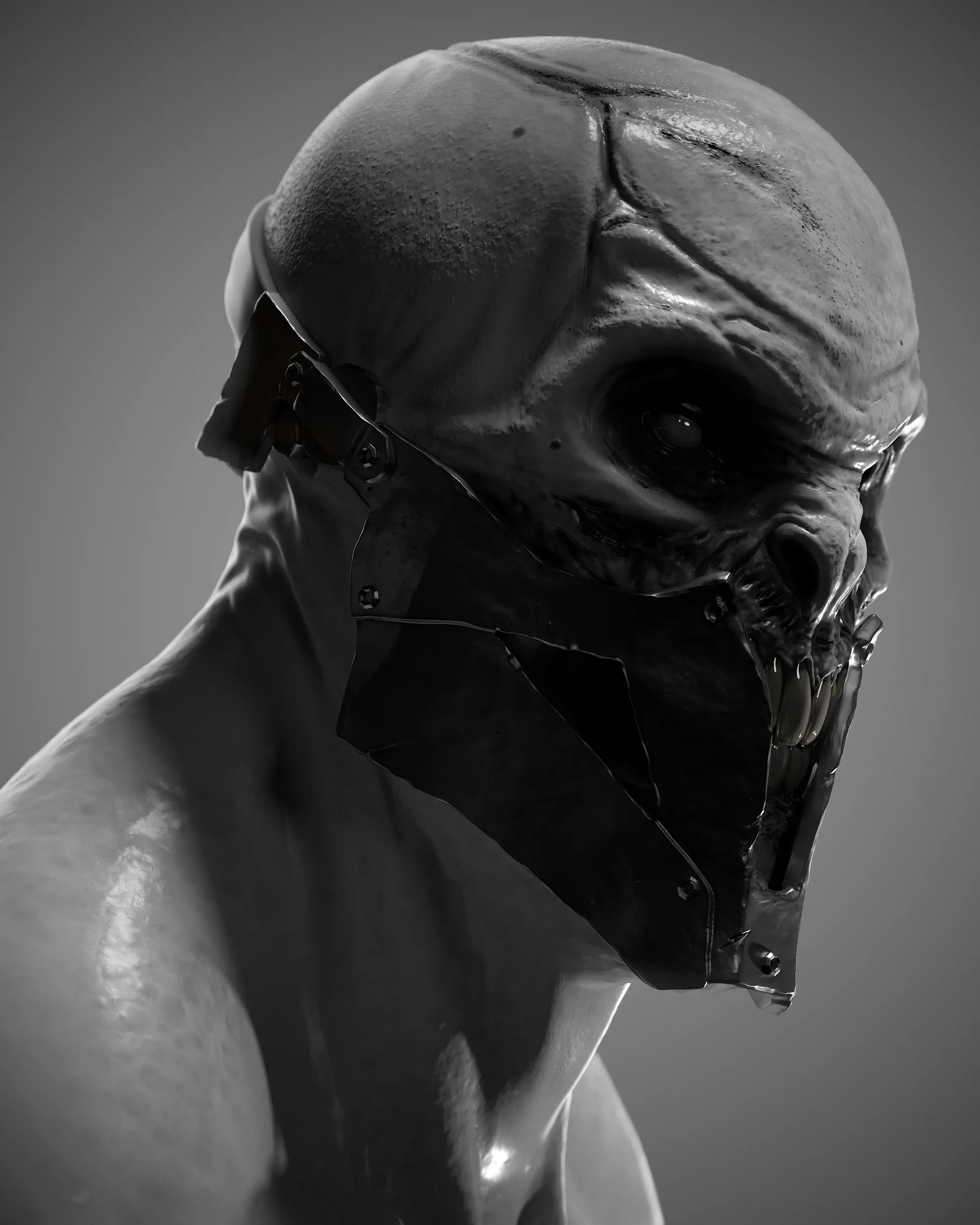 Creature in mask FULL video process in normal speed + project files (without explanation)