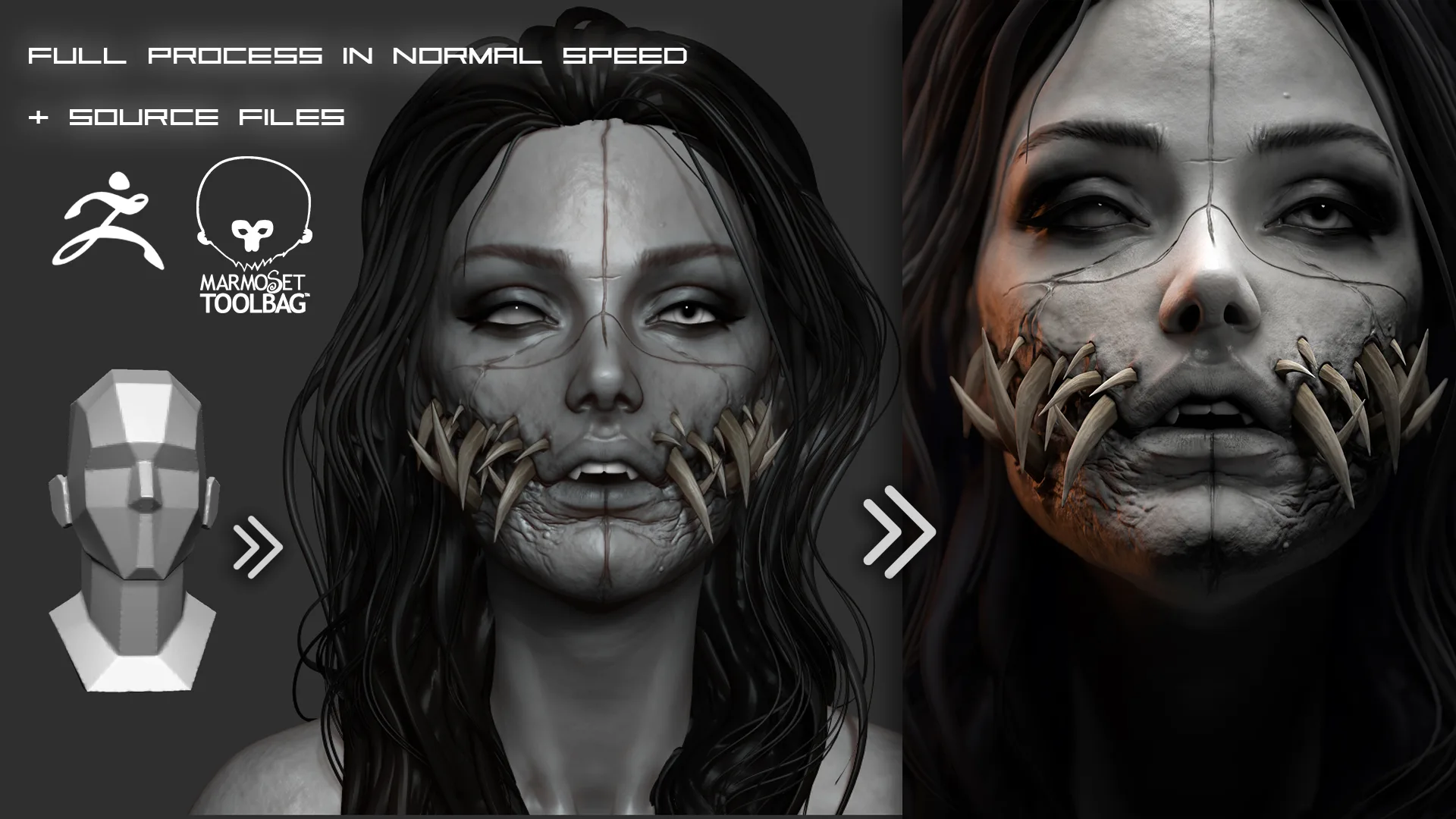 Creature woman project files + FULL video process in normal speed (without explanation)