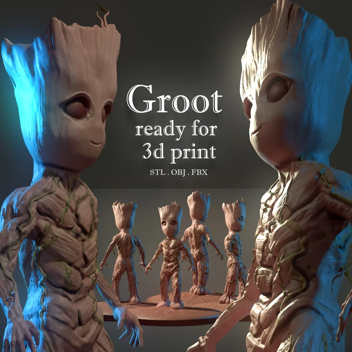 Groot ready for 3d print