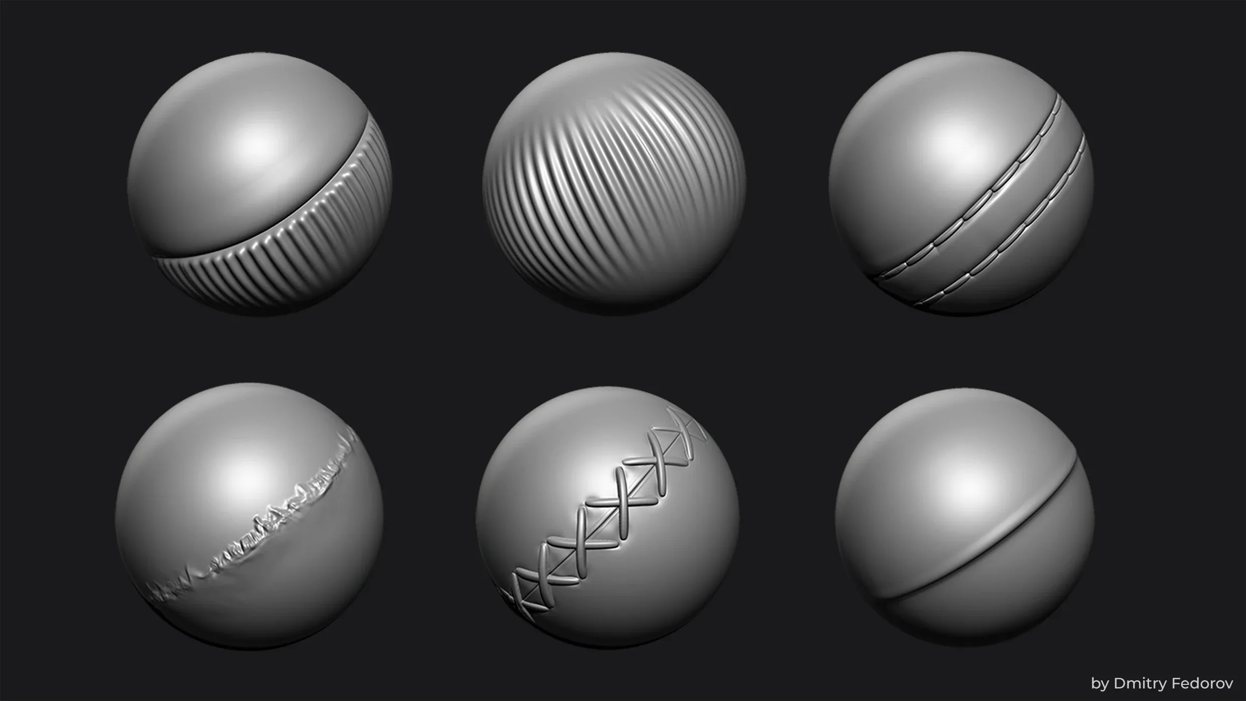 18 fabric brushes for Zbrush / Stitch / seam