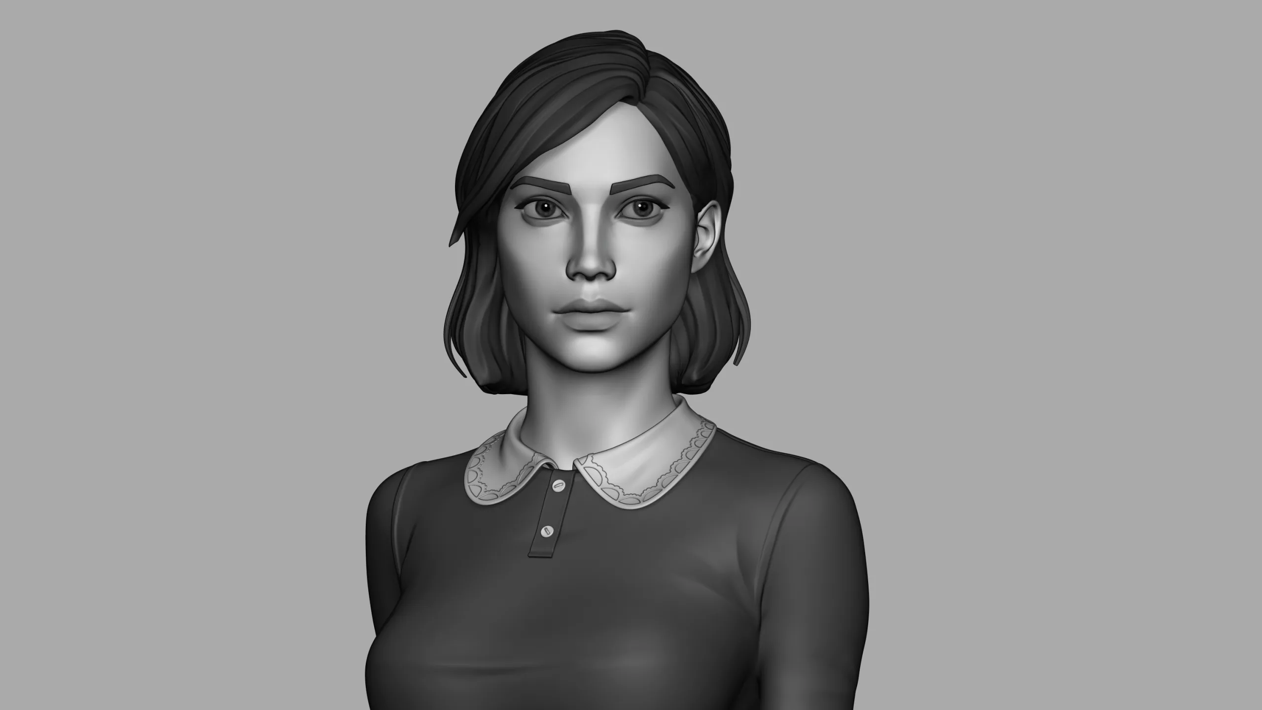 Female head | Girl portrait | Highpoly models |