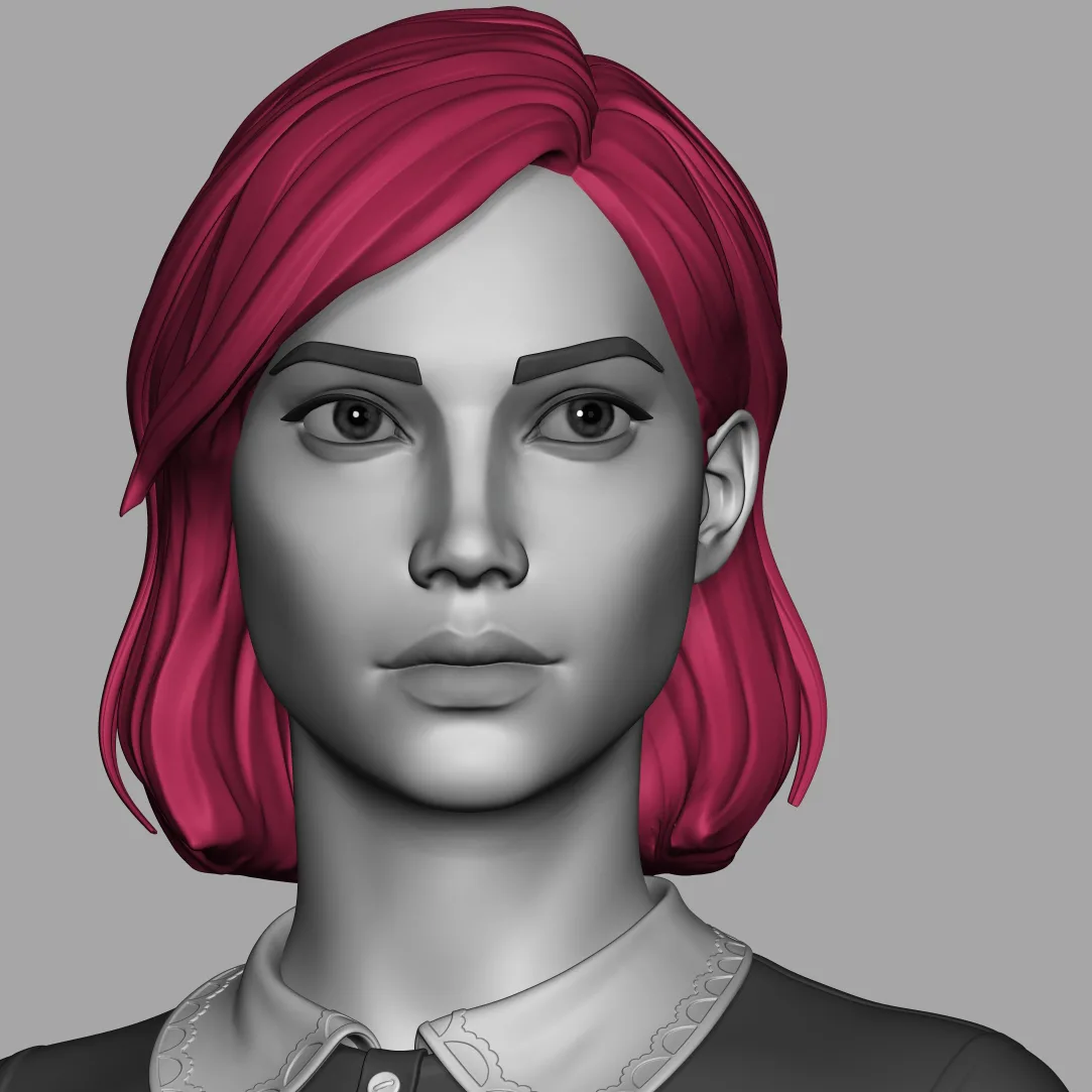 Female head | Girl portrait | Highpoly models |