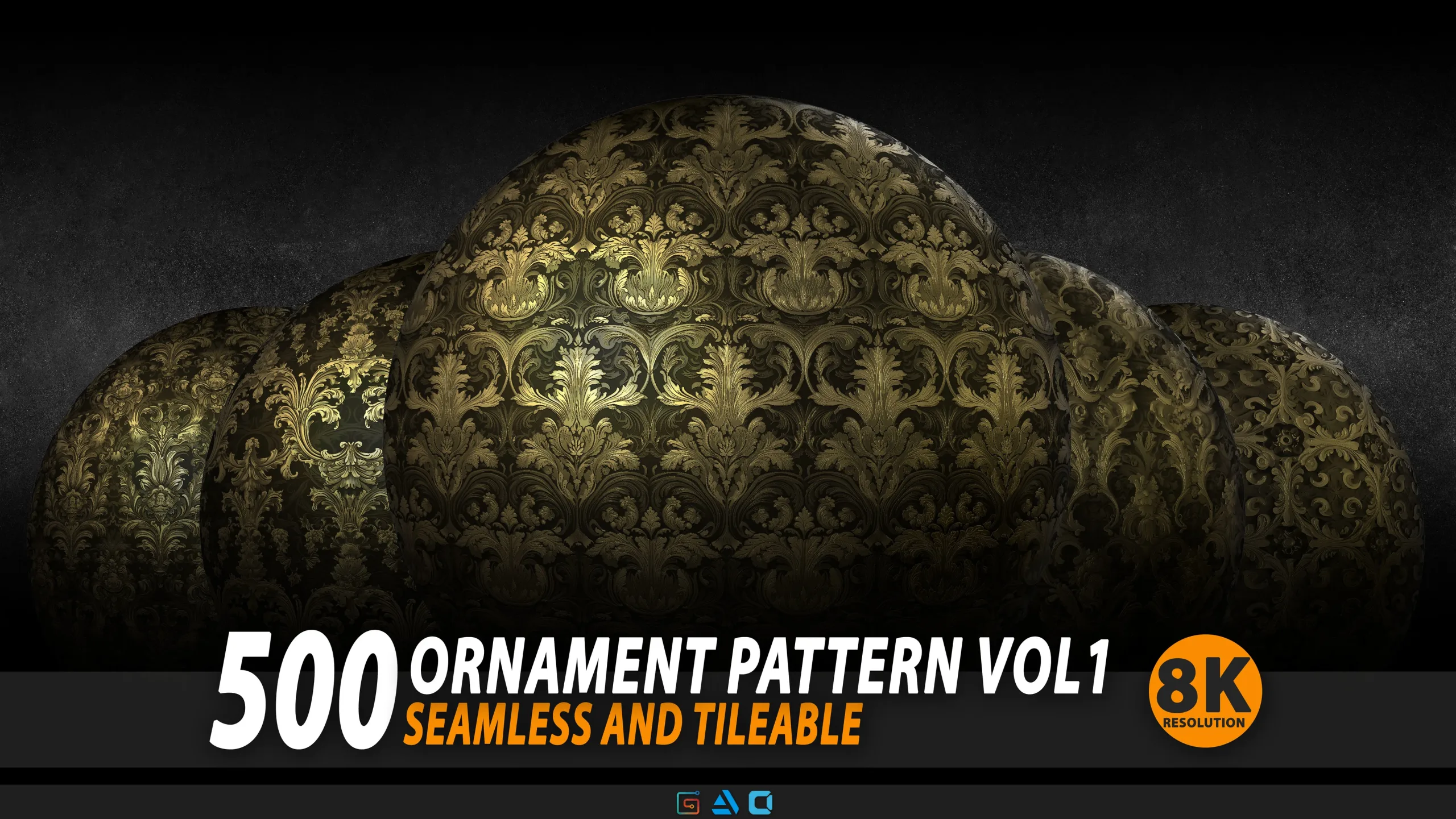 +500 ornamental Pattern | 8k Res | Vol1