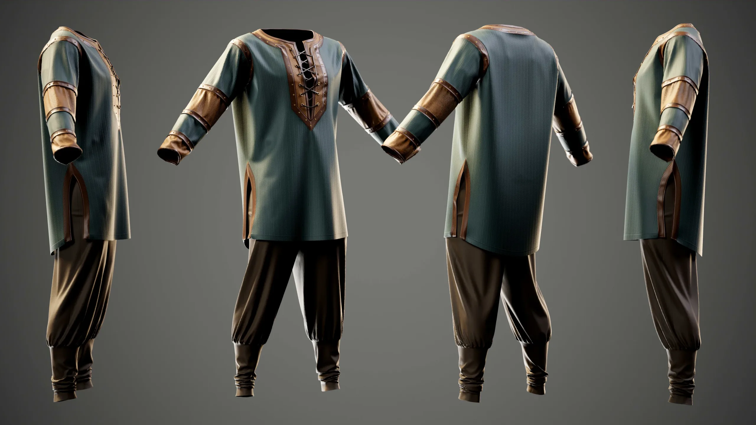 Viking Man Outfit Vol.03 - MD / Clo3d project + obj files