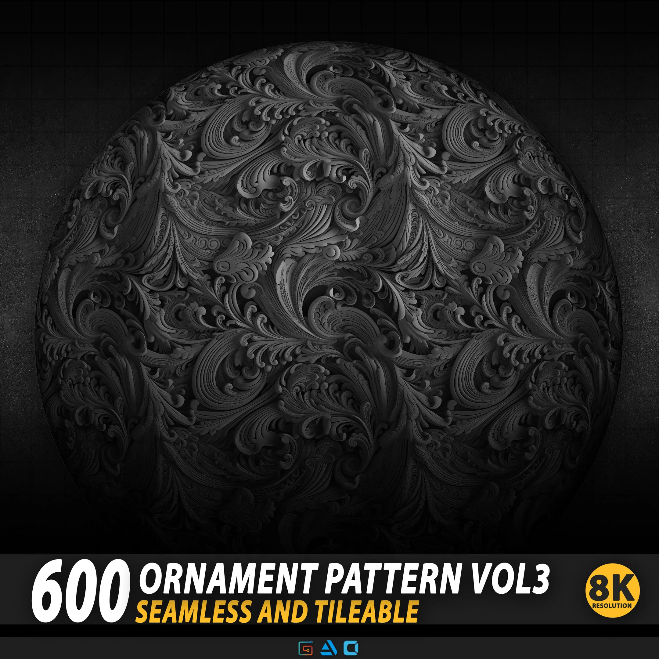 600 ornamental Pattern | 8k Res | Vol3