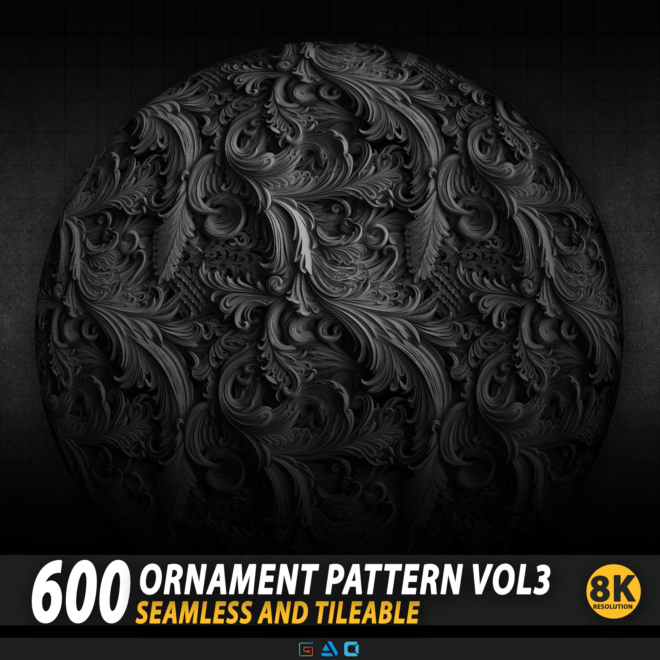 600 ornamental Pattern | 8k Res | Vol3