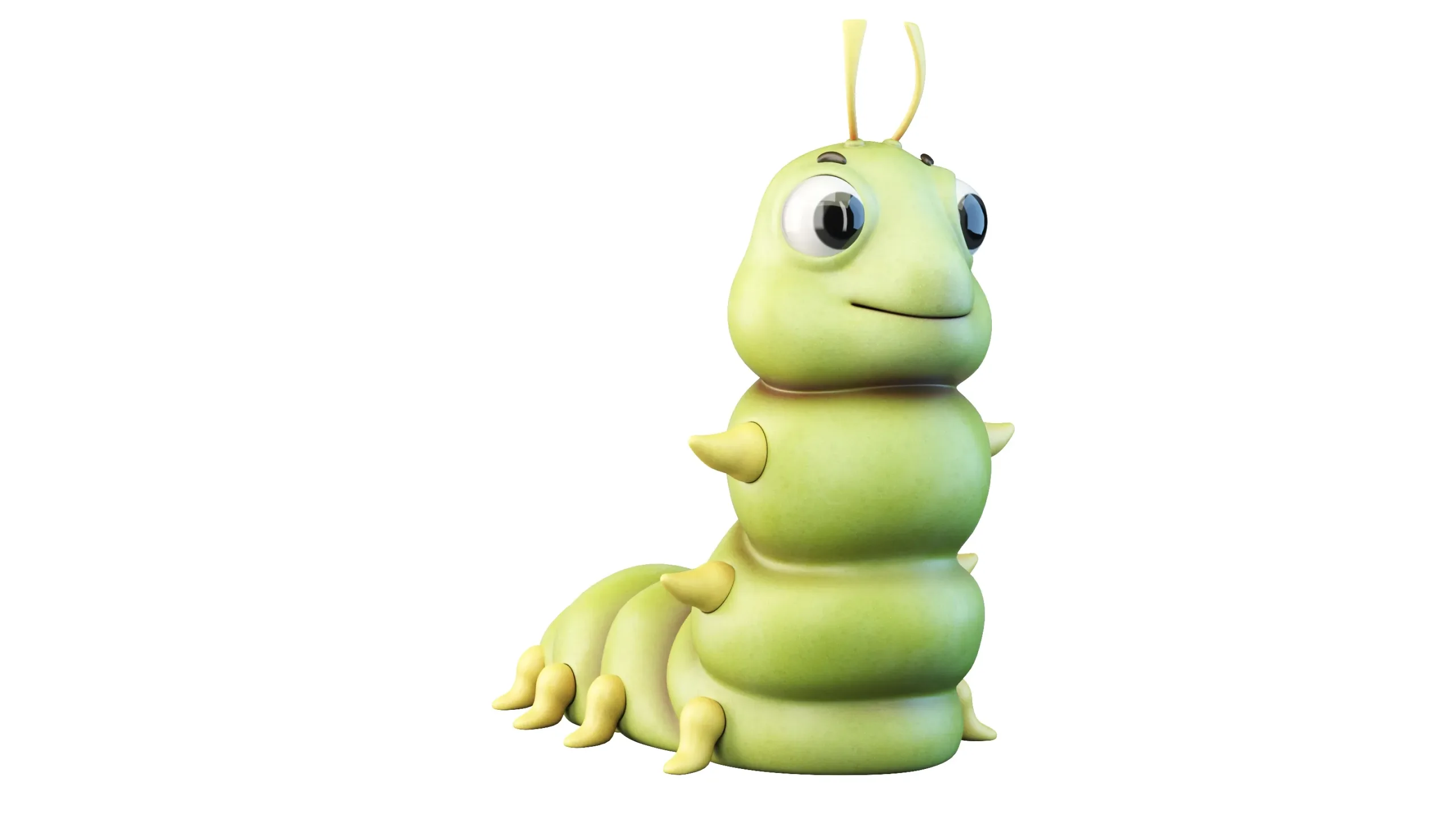 Cartoon Caterpillar Character