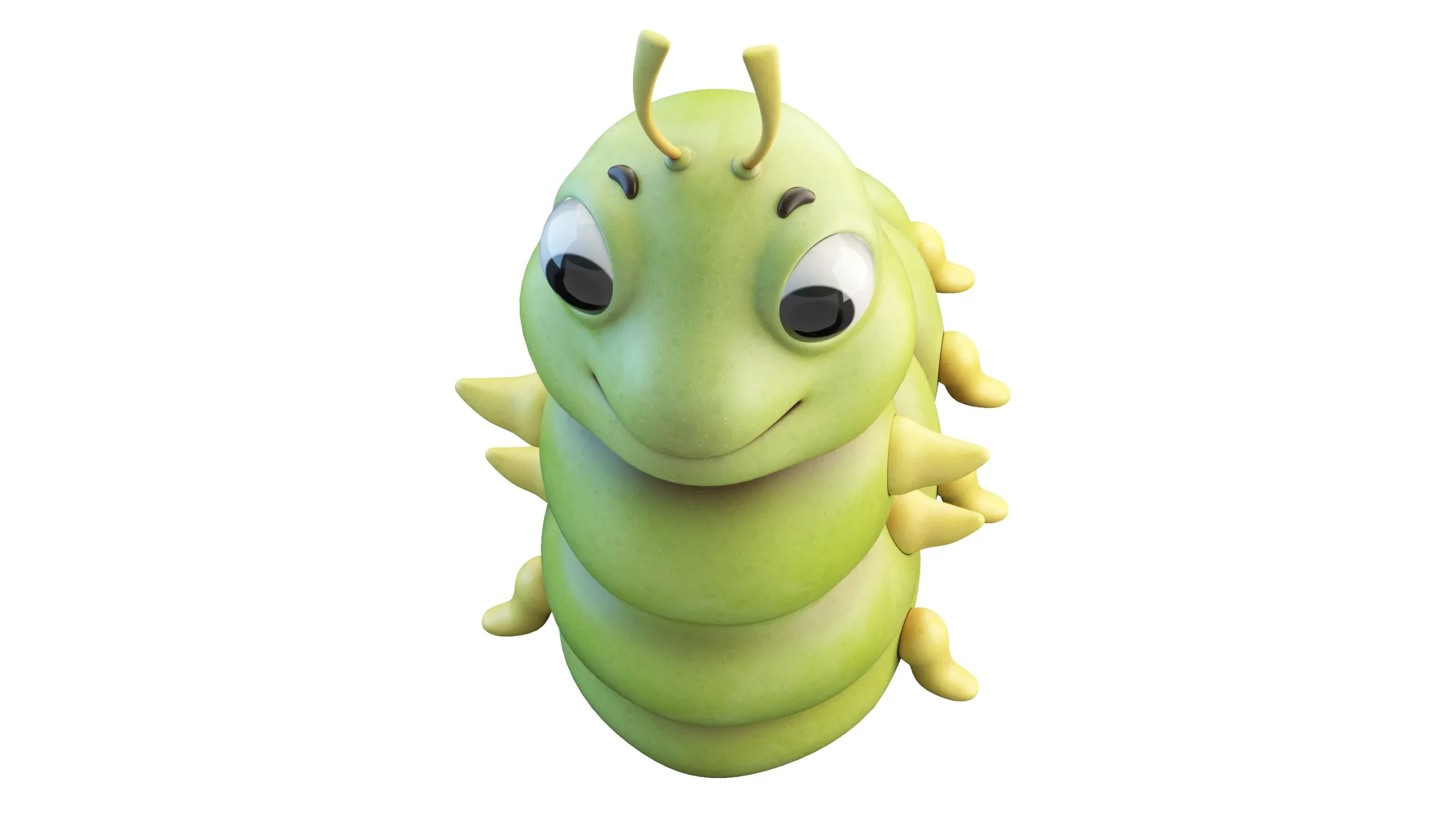 Cartoon Caterpillar Character