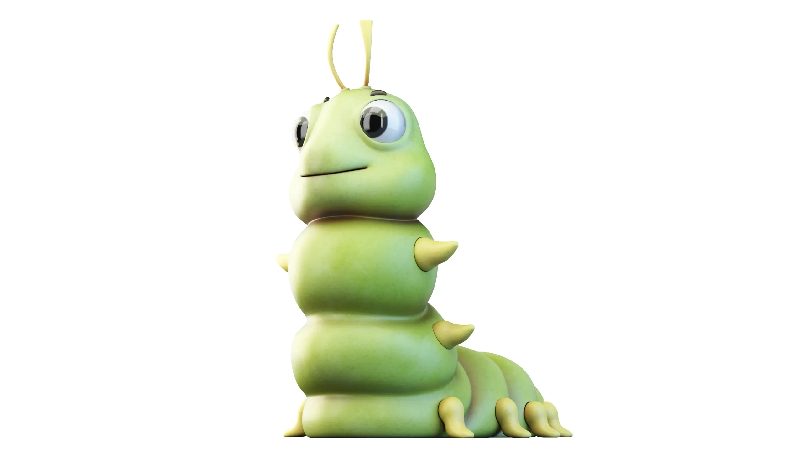 Cartoon Caterpillar Character