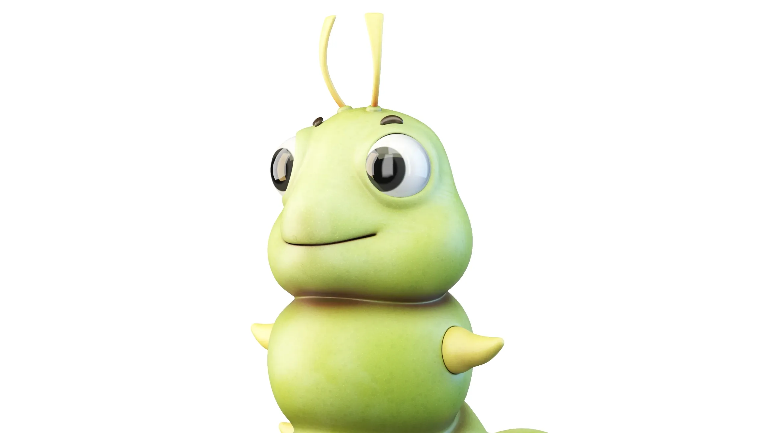 Cartoon Caterpillar Character