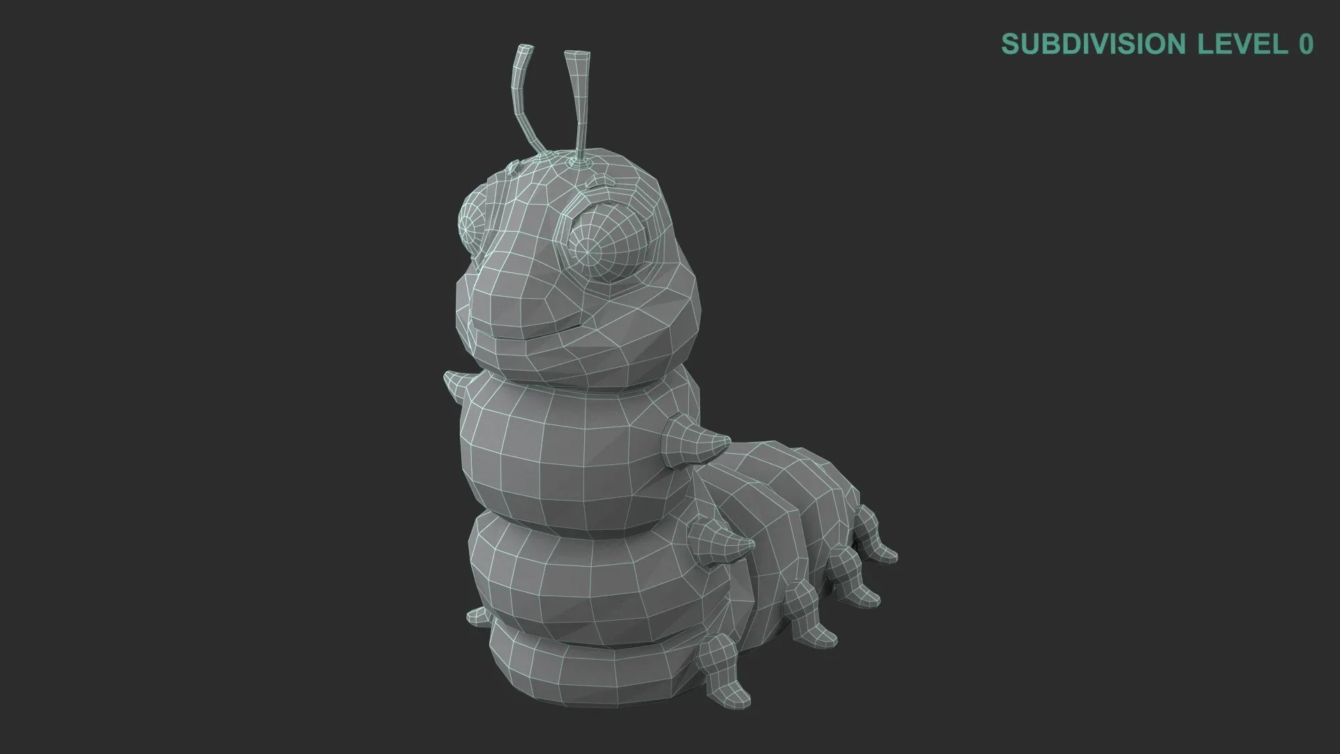 Cartoon Caterpillar Character