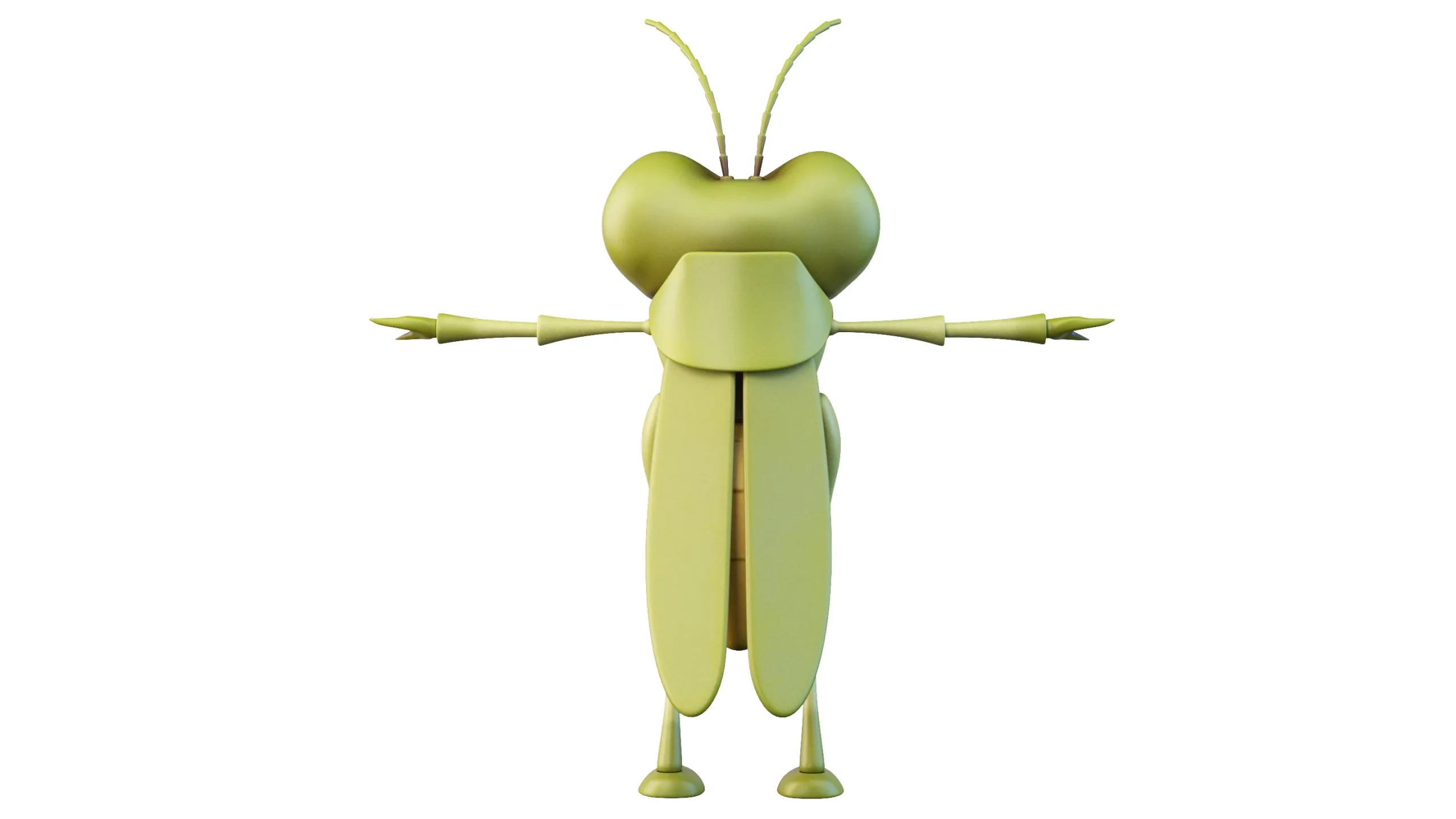 Cartoon Grasshopper Character