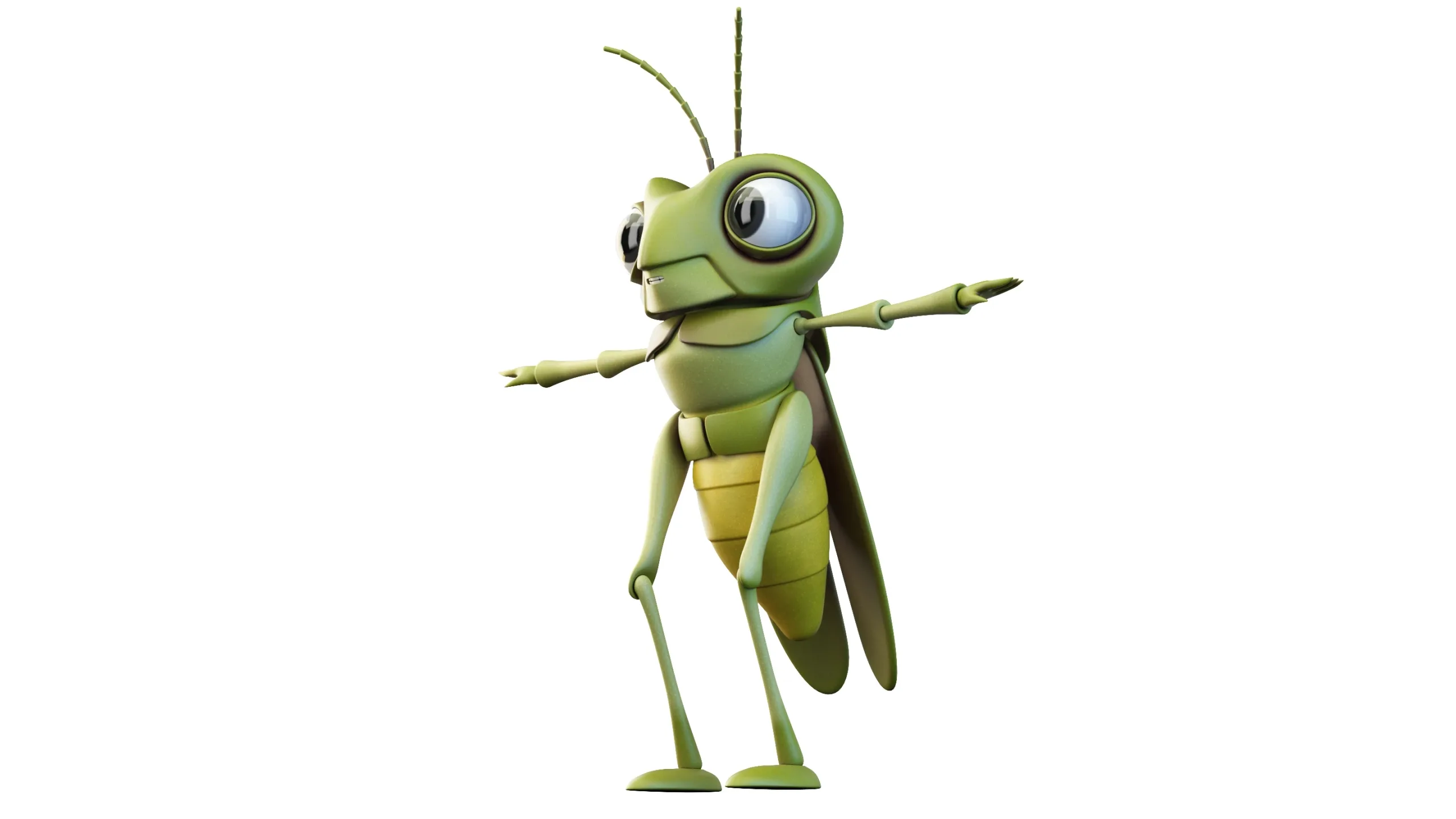 Cartoon Grasshopper Character